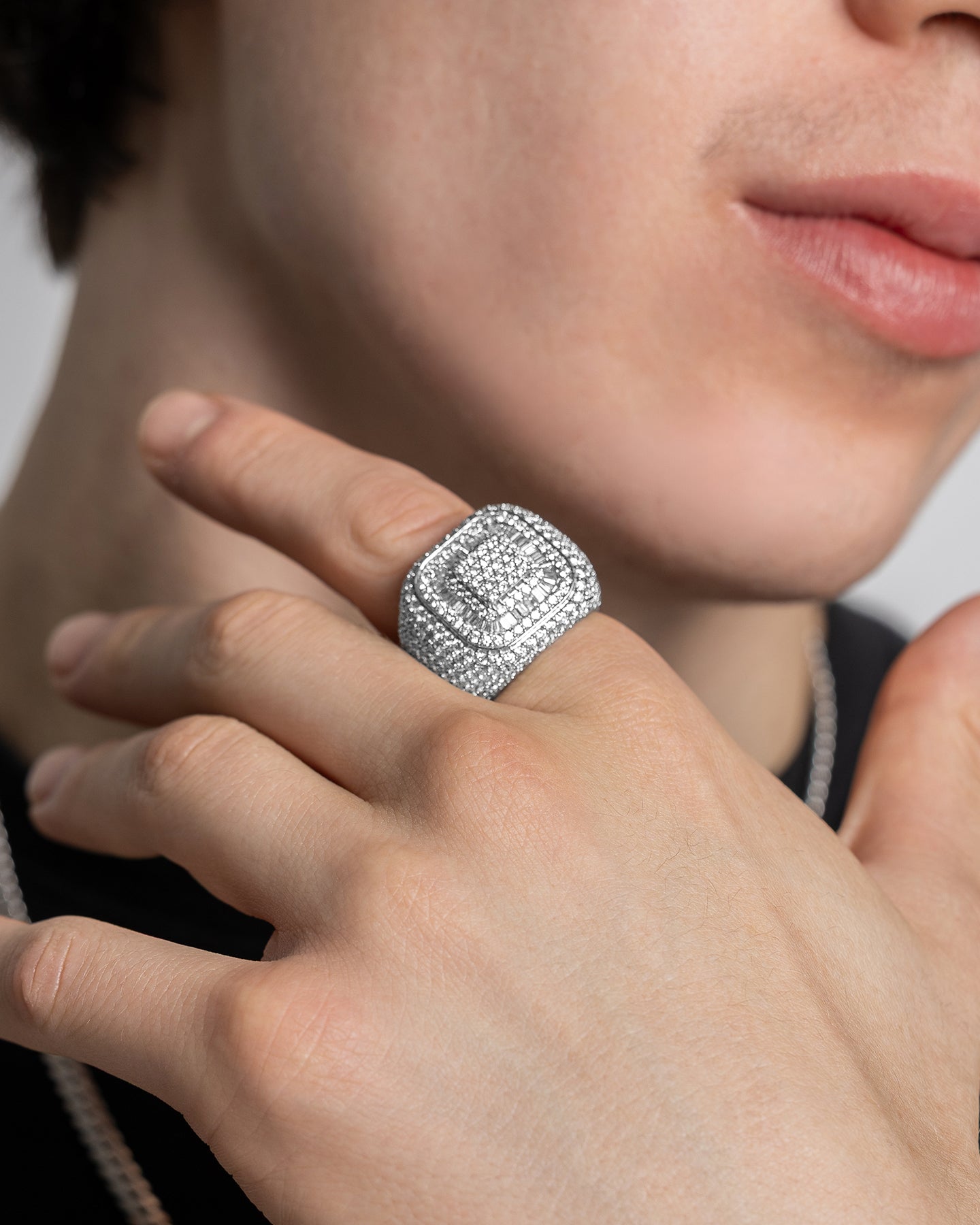 Gold Square Cushion Diamond Statement Ring | The Ice Champ Grapevine, TX