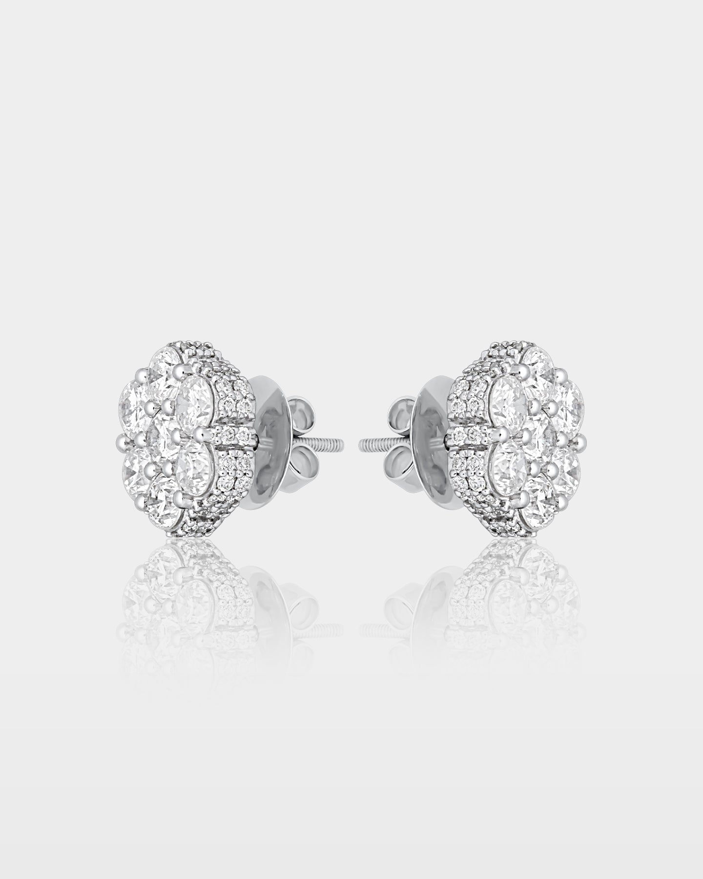 Iced Flower Diamond Studs | The Ice Champ Dallas, TX