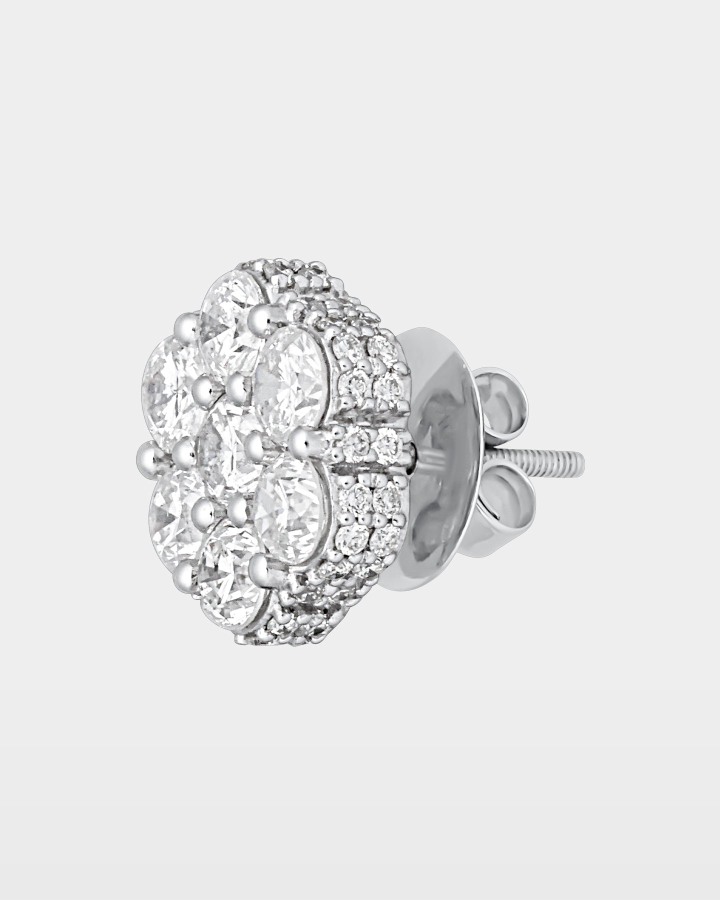 Iced Flower Diamond Studs | The Ice Champ Dallas, TX