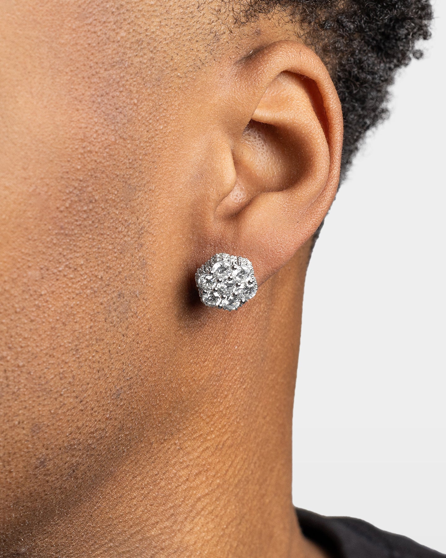 Iced Flower Diamond Studs | The Ice Champ Dallas, TX