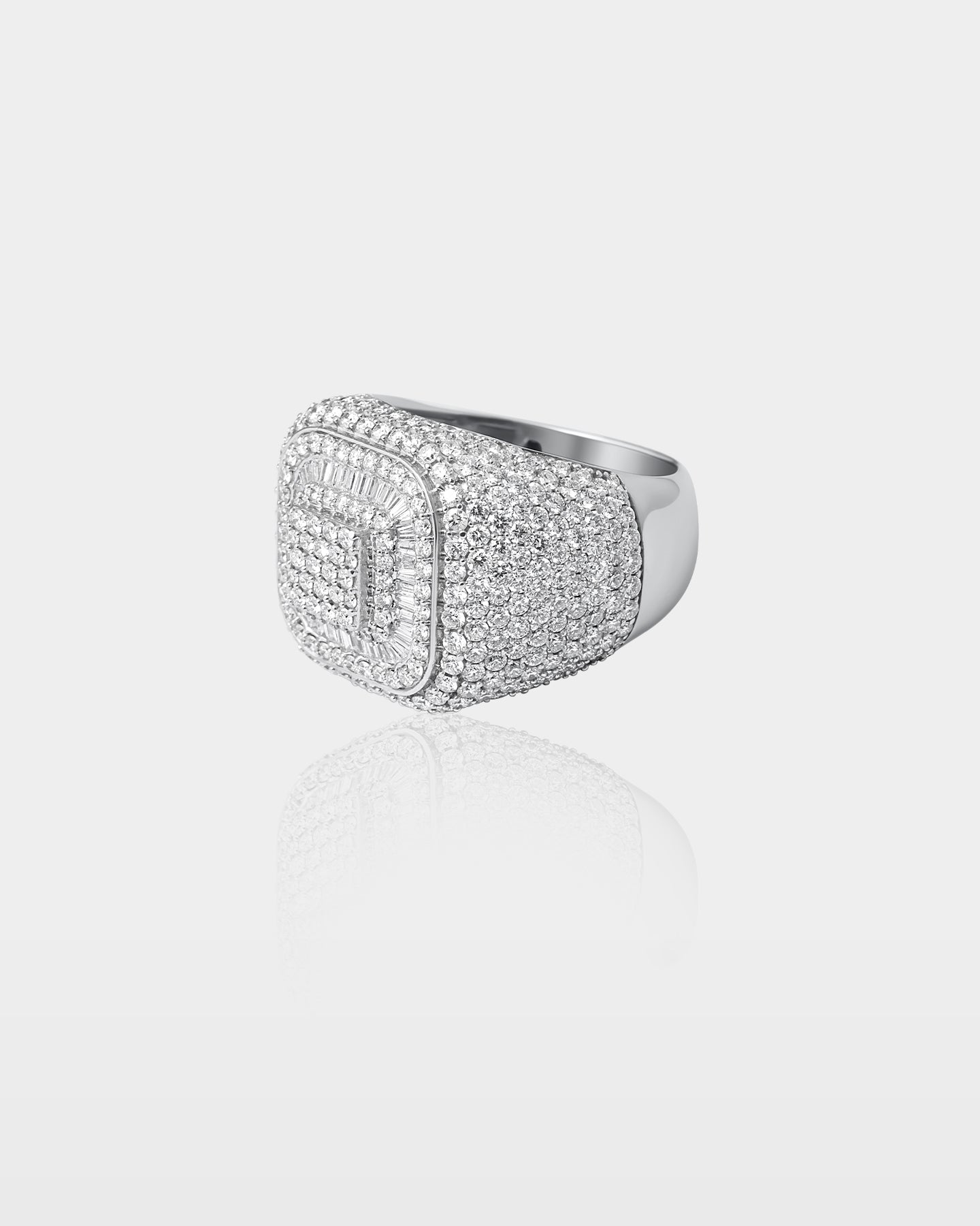 Gold Square Cushion Diamond Statement Ring | The Ice Champ Dallas, Texas