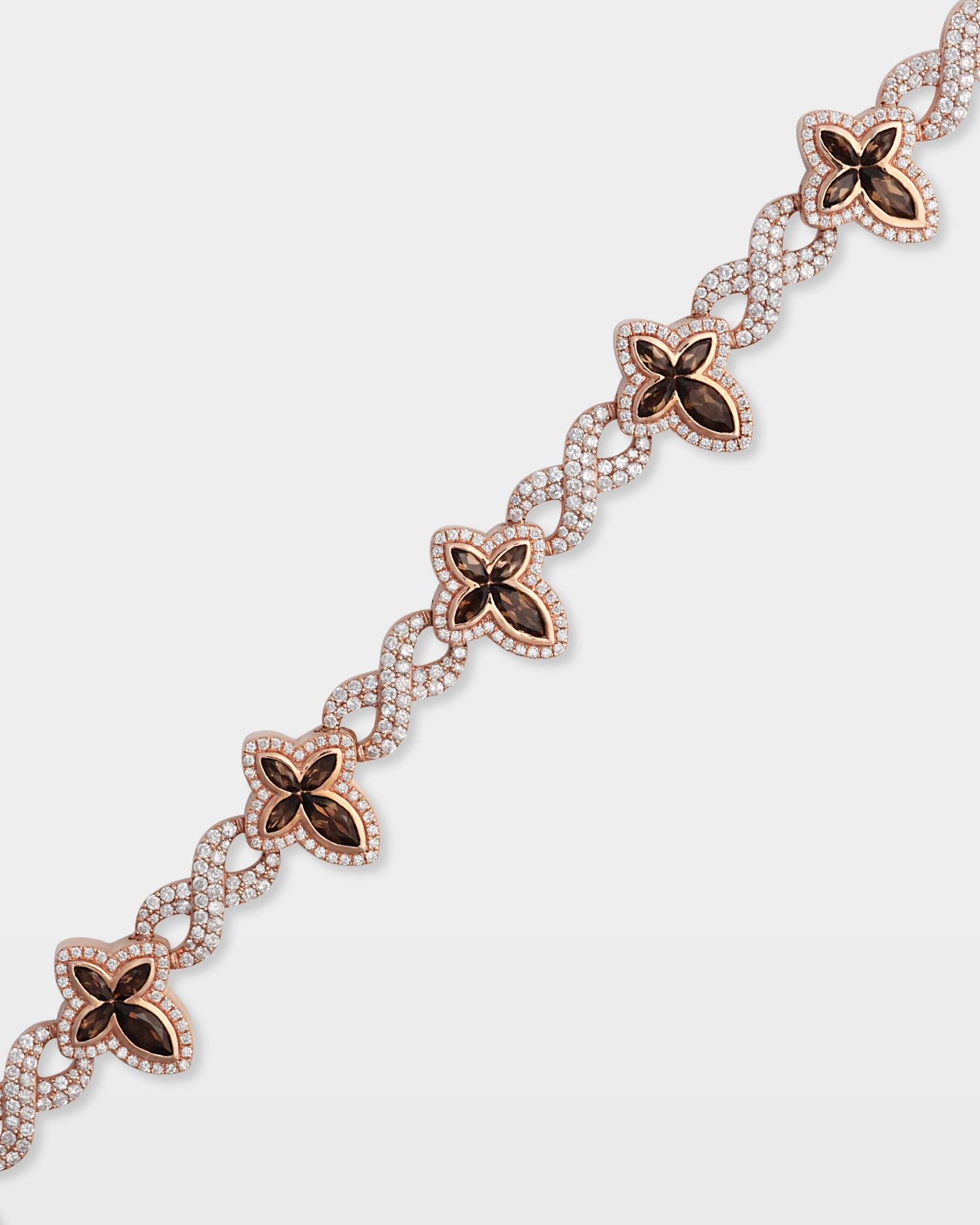 Infinity & Chocolate Diamond Cross Link Bracelet | The Ice Champ Jewelry