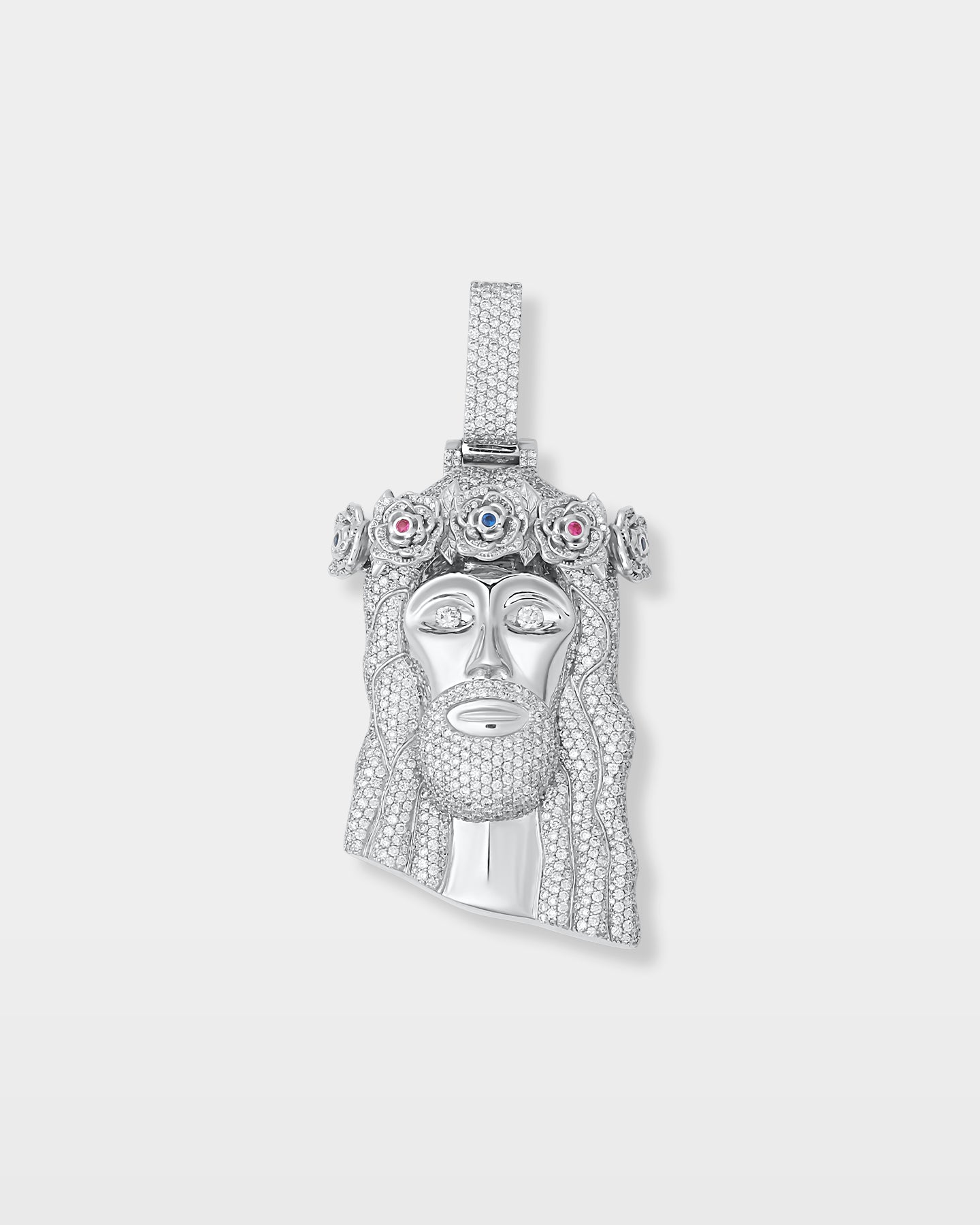 Jesus Gemstone & Diamond Pendant | The Ice Champ Dallas, TX