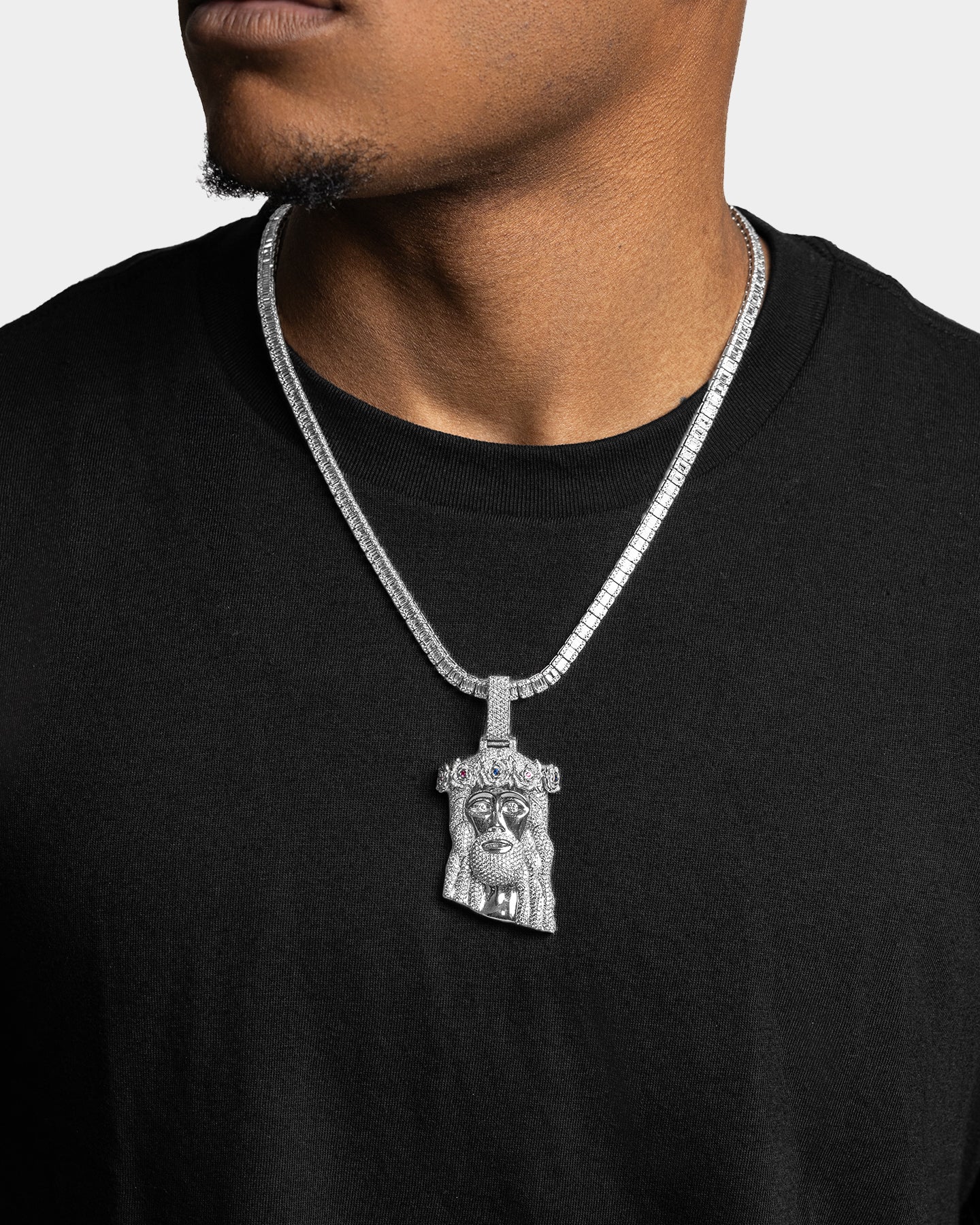 Jesus Gemstone & Diamond Pendant | The Ice Champ
