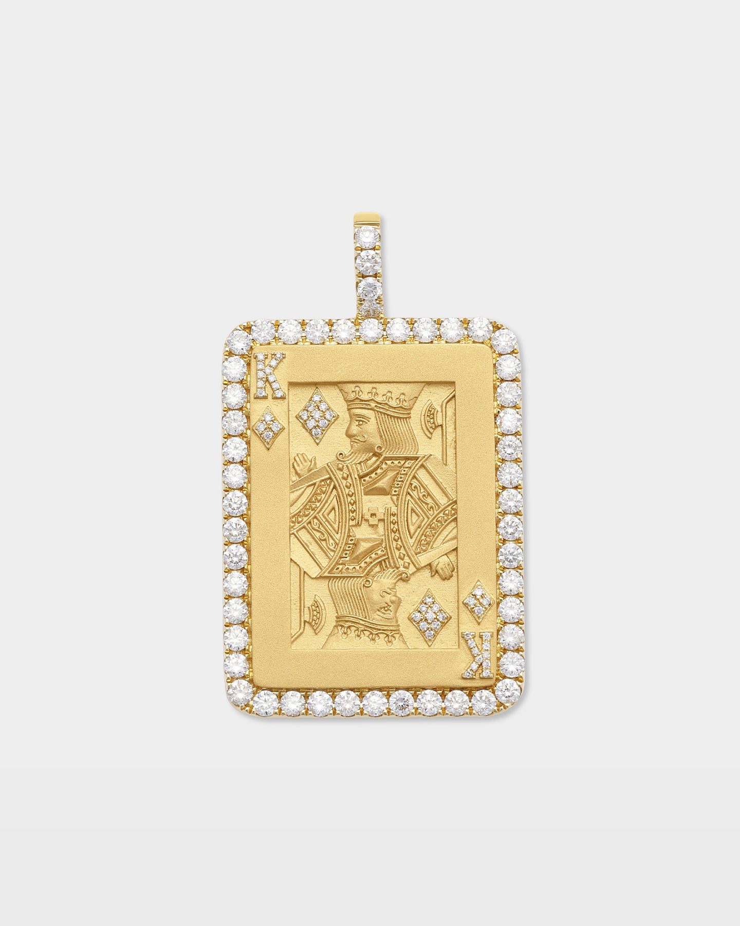 Yellow Gold King of Diamonds Diamond Pendant | The Ice Champ Texas Jewelry