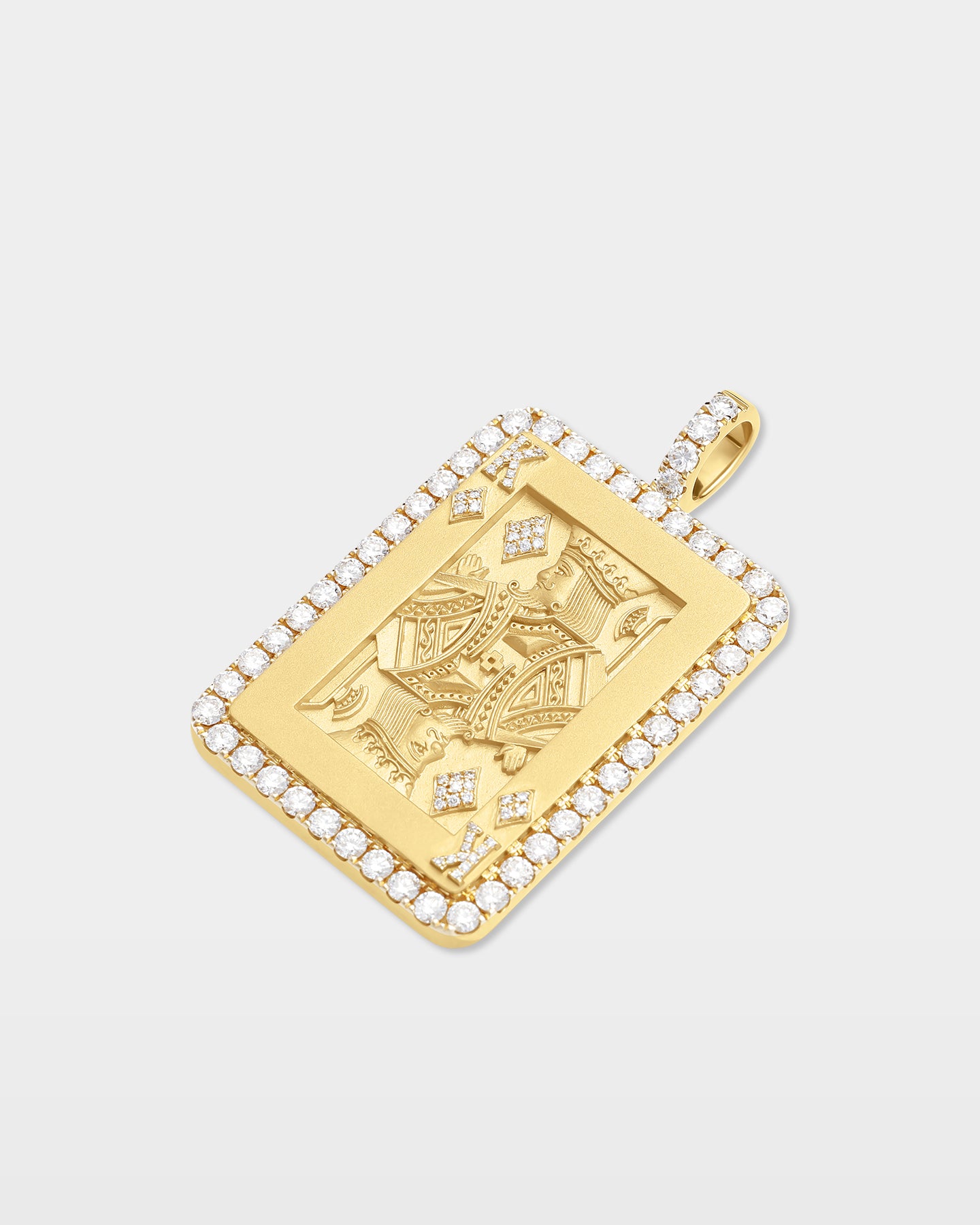 Yellow Gold King of Diamonds Diamond Pendant | The Ice Champ Texas Jewelry