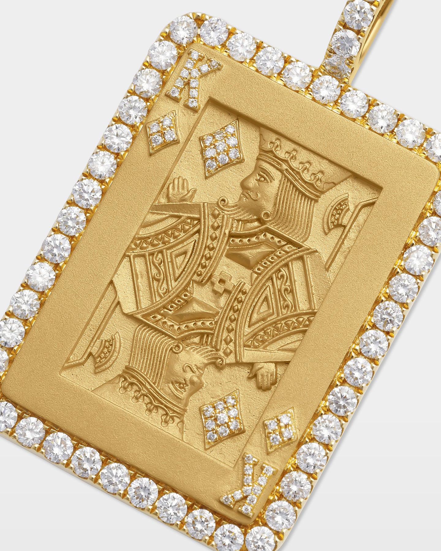 Yellow Gold King of Diamonds Diamond Pendant | The Ice Champ Texas Jewelry
