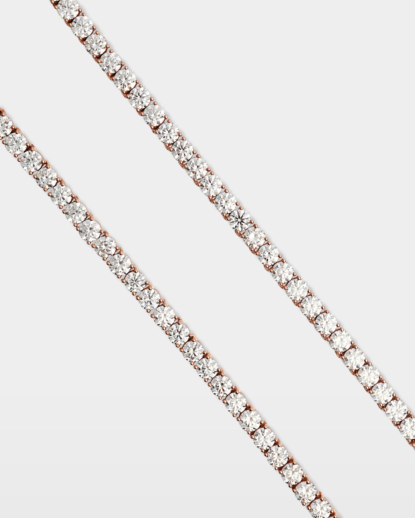 Rose Gold Lab Grown Diamond Tennis Necklace 54ct | The Ice Champ Dallas, TX