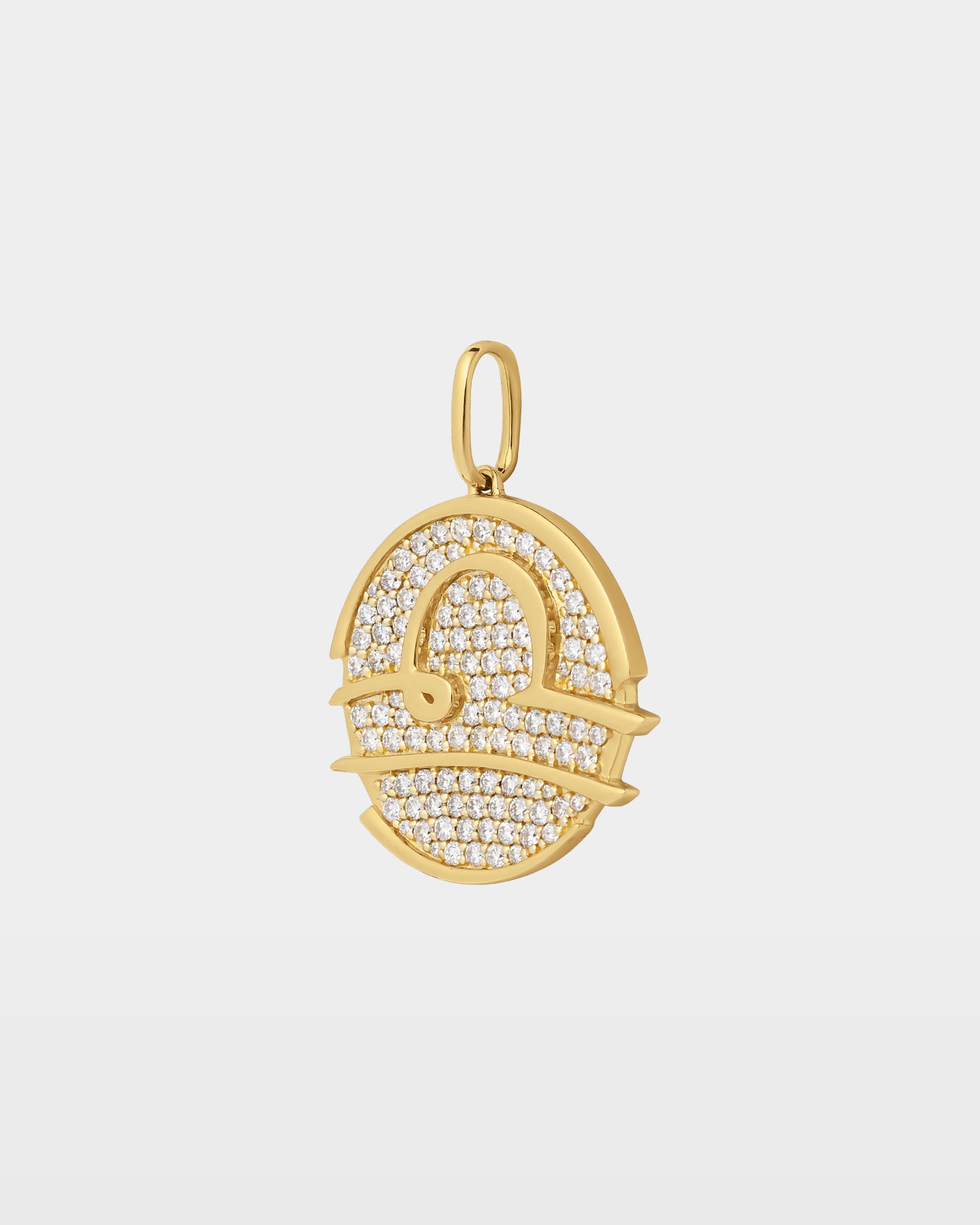 Libra Zodiac Pavé Diamond Pendant | The Ice Champ 14k Gold Pendants Dallas