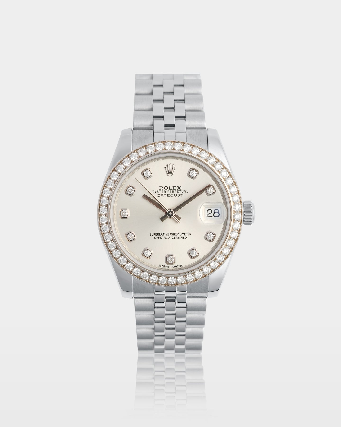 Mother of Pearl Diamonds Rolex Datejust 31 178384 | The Ice Champ Dallas