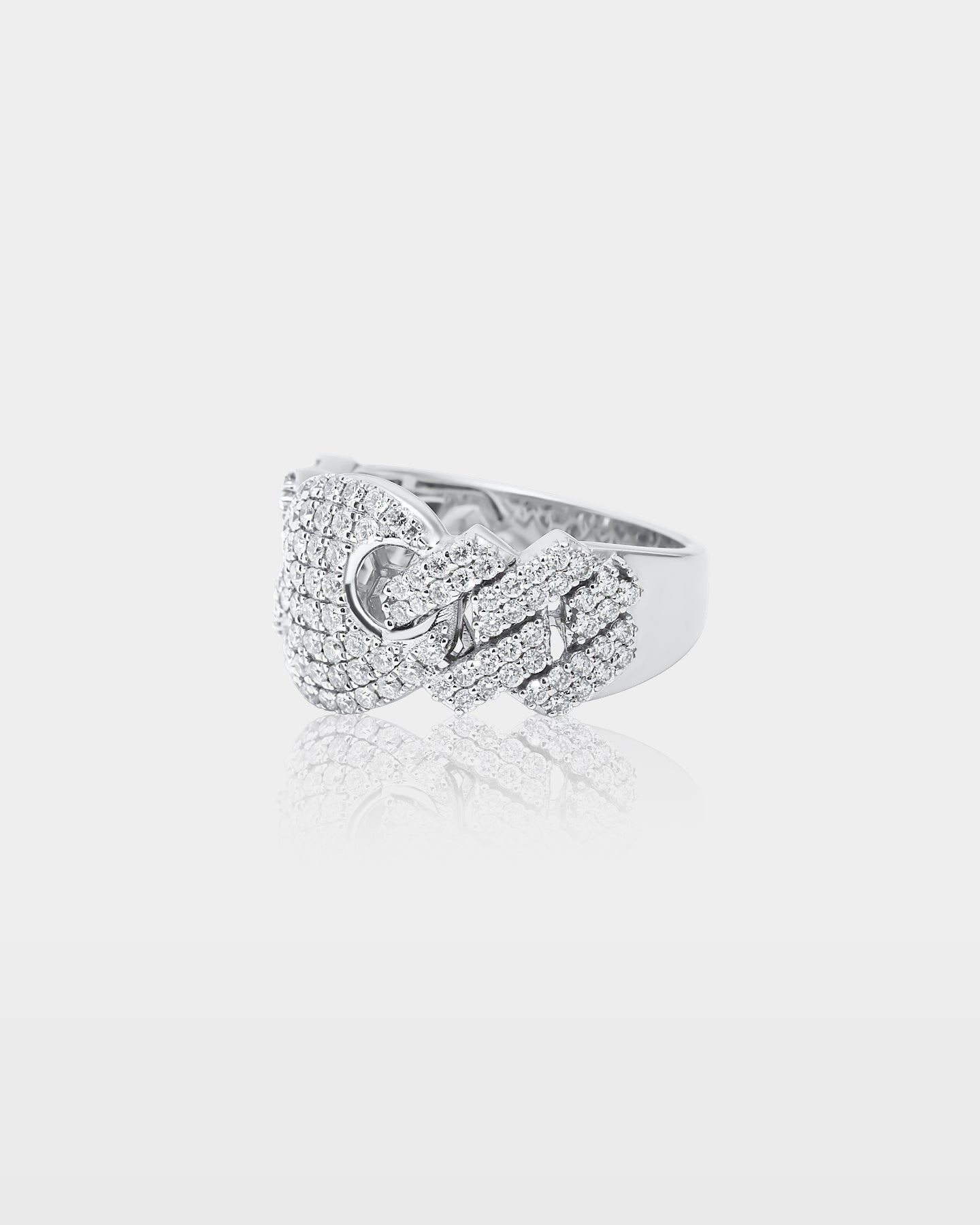10k Gold Mariner Link Iced Statement Ring for Men | The Ice Champ Jewelry TX