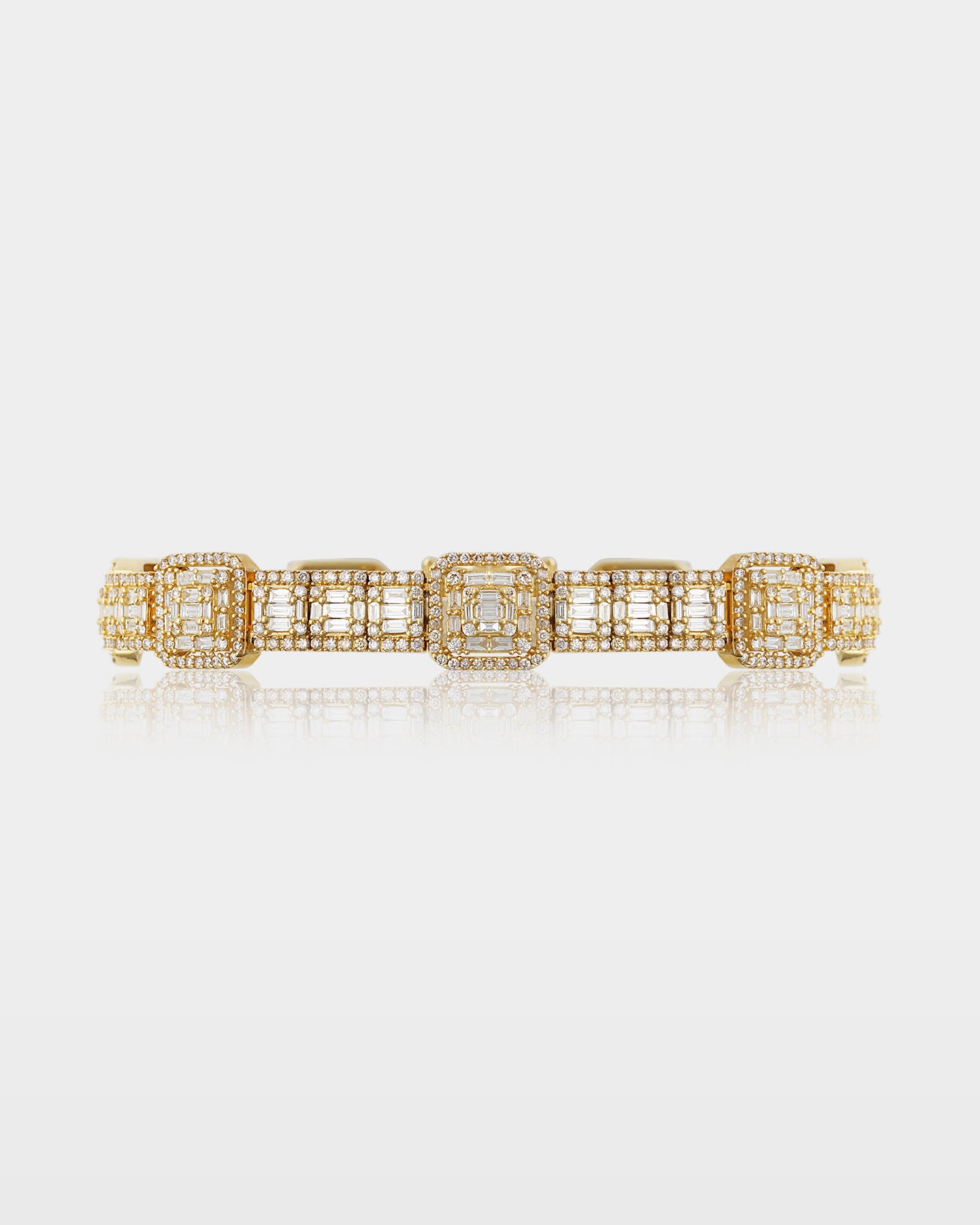 Mixed Cut Square Link Diamond Bracelet | The Ice Champ DFW