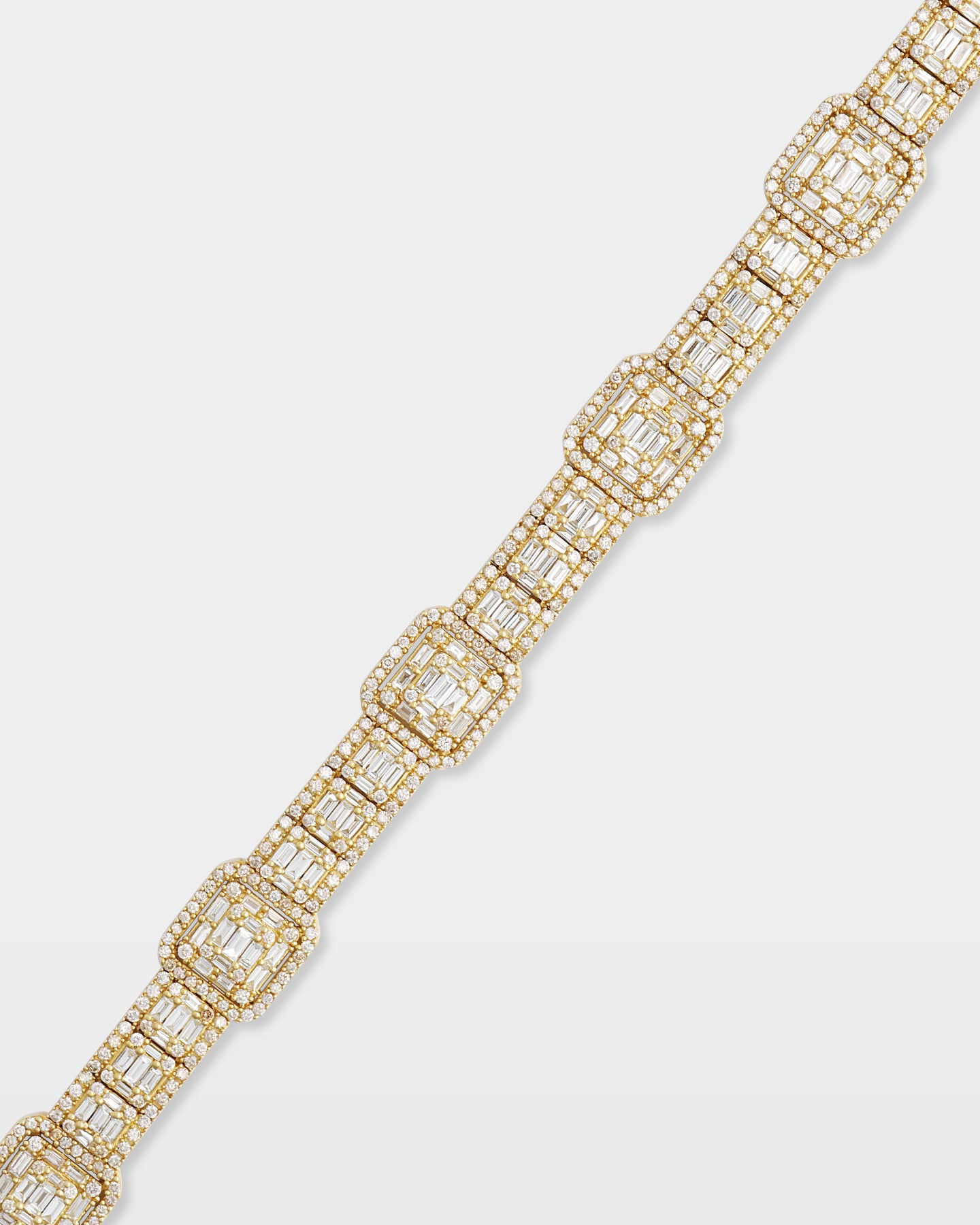 Mixed Cut Square Link Diamond Bracelet | The Ice Champ DFW