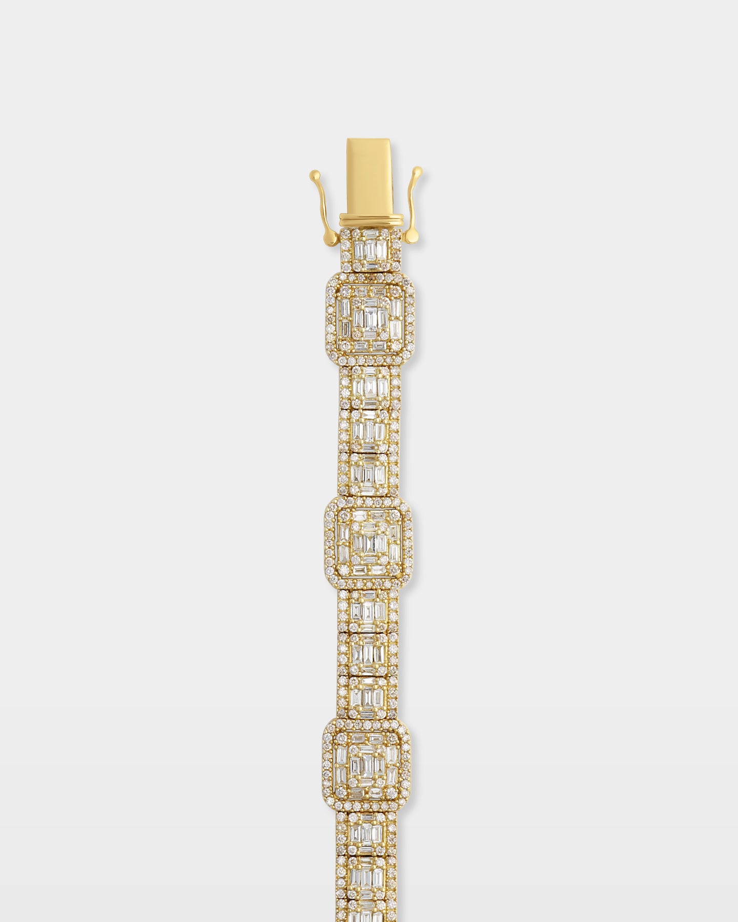 Mixed Cut Square Link Diamond Bracelet | The Ice Champ DFW