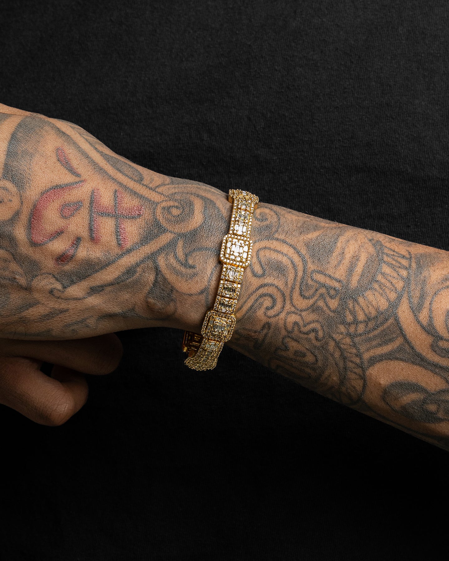 Mixed Cut Square Link Diamond Bracelet | The Ice Champ DFW