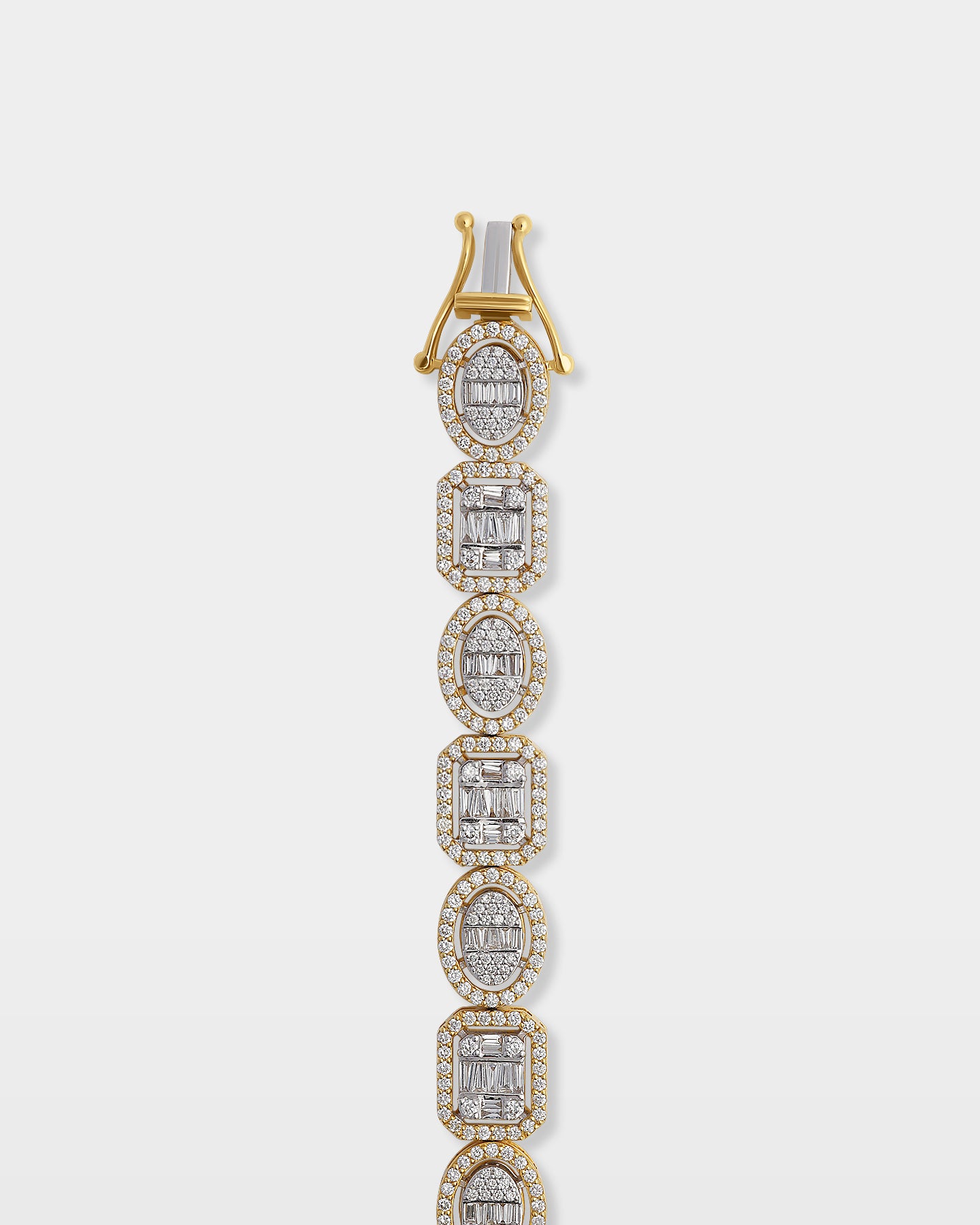 Mixed Shape Diamond Halo Bracelet | The Ice Champ Jewelry