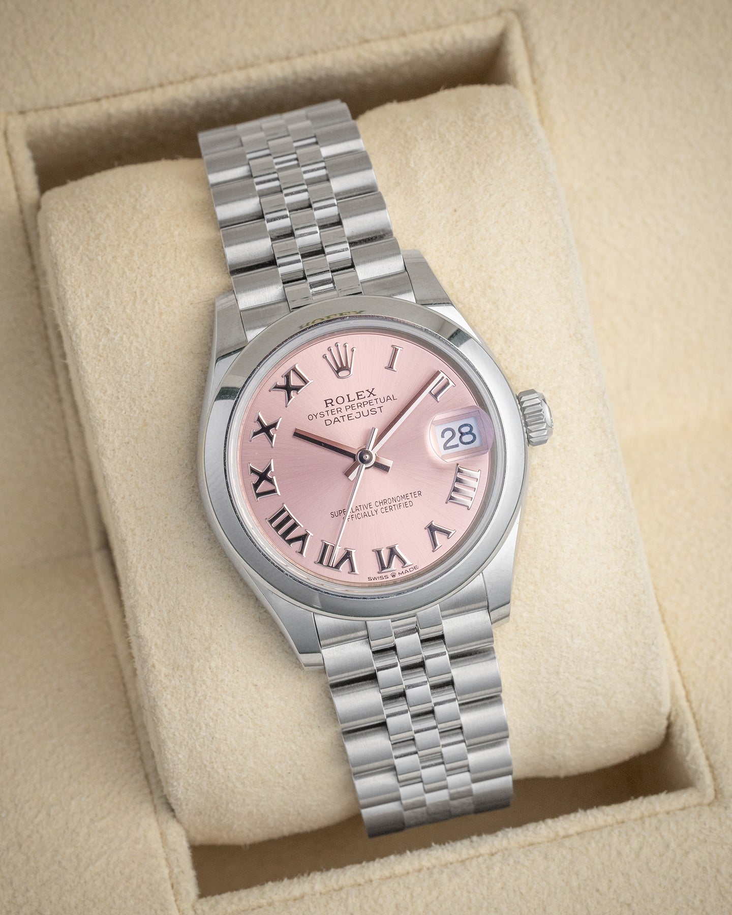Salmon Roman Rolex Datejust 31 278240 | The Ice Champ Womens Watches
