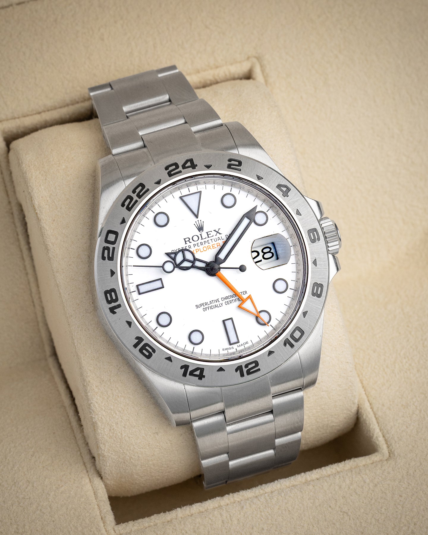 Polar White Rolex Explorer II 216570 | The Ice Champ Dallas