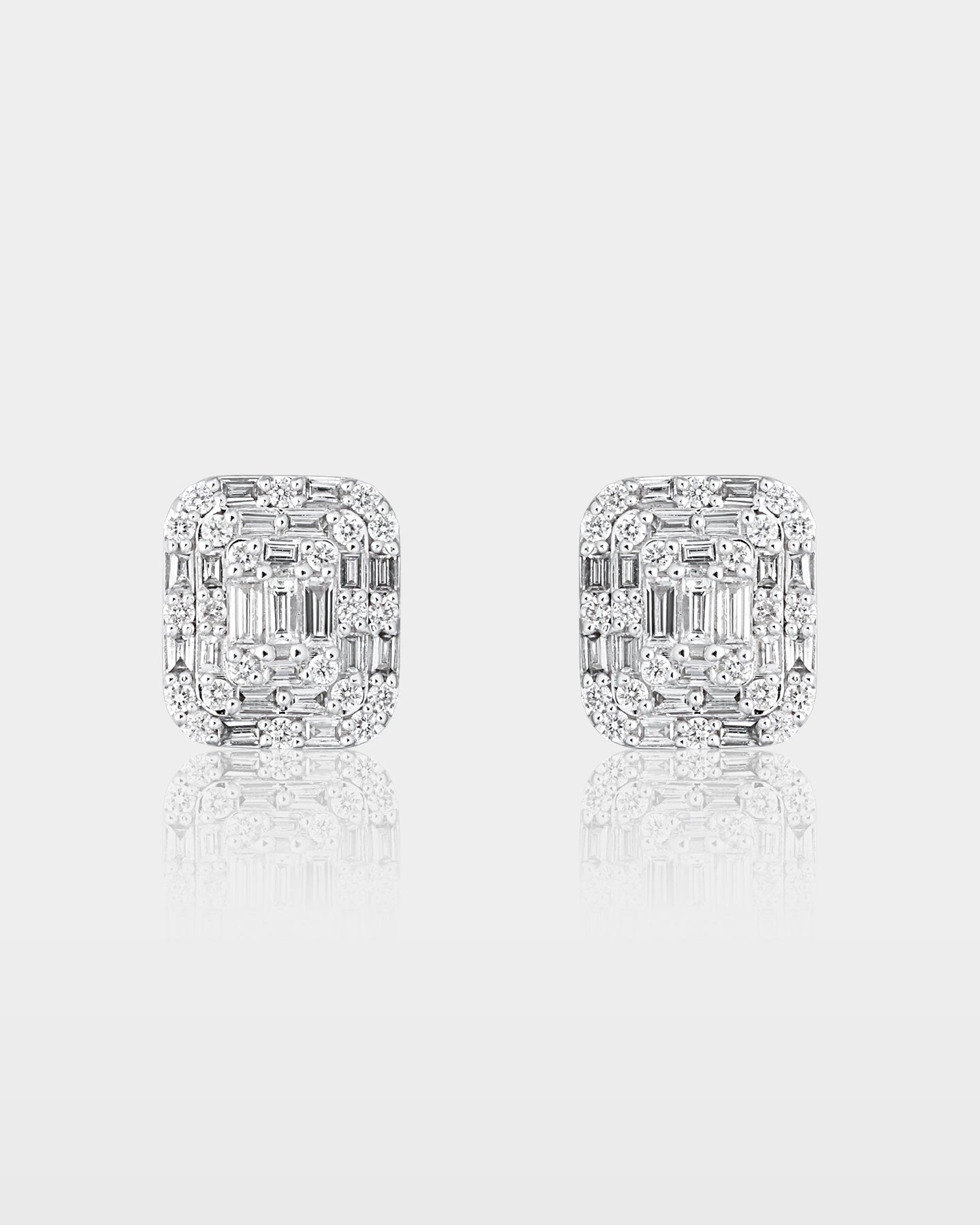 Rectangular Cluster Diamond Studs | The Ice Champ Grapevine, TX