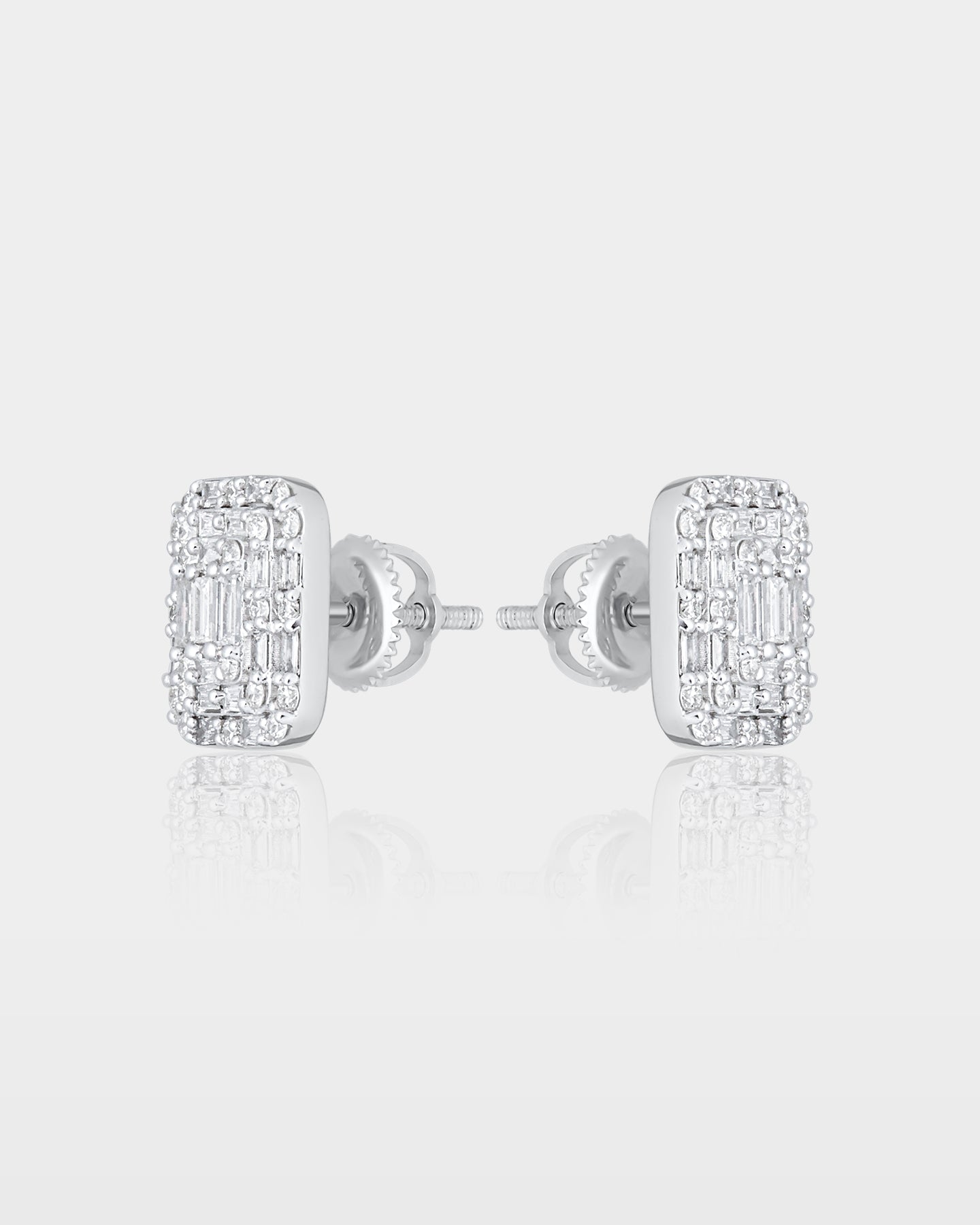 Rectangular Cluster Diamond Studs | The Ice Champ Grapevine, TX