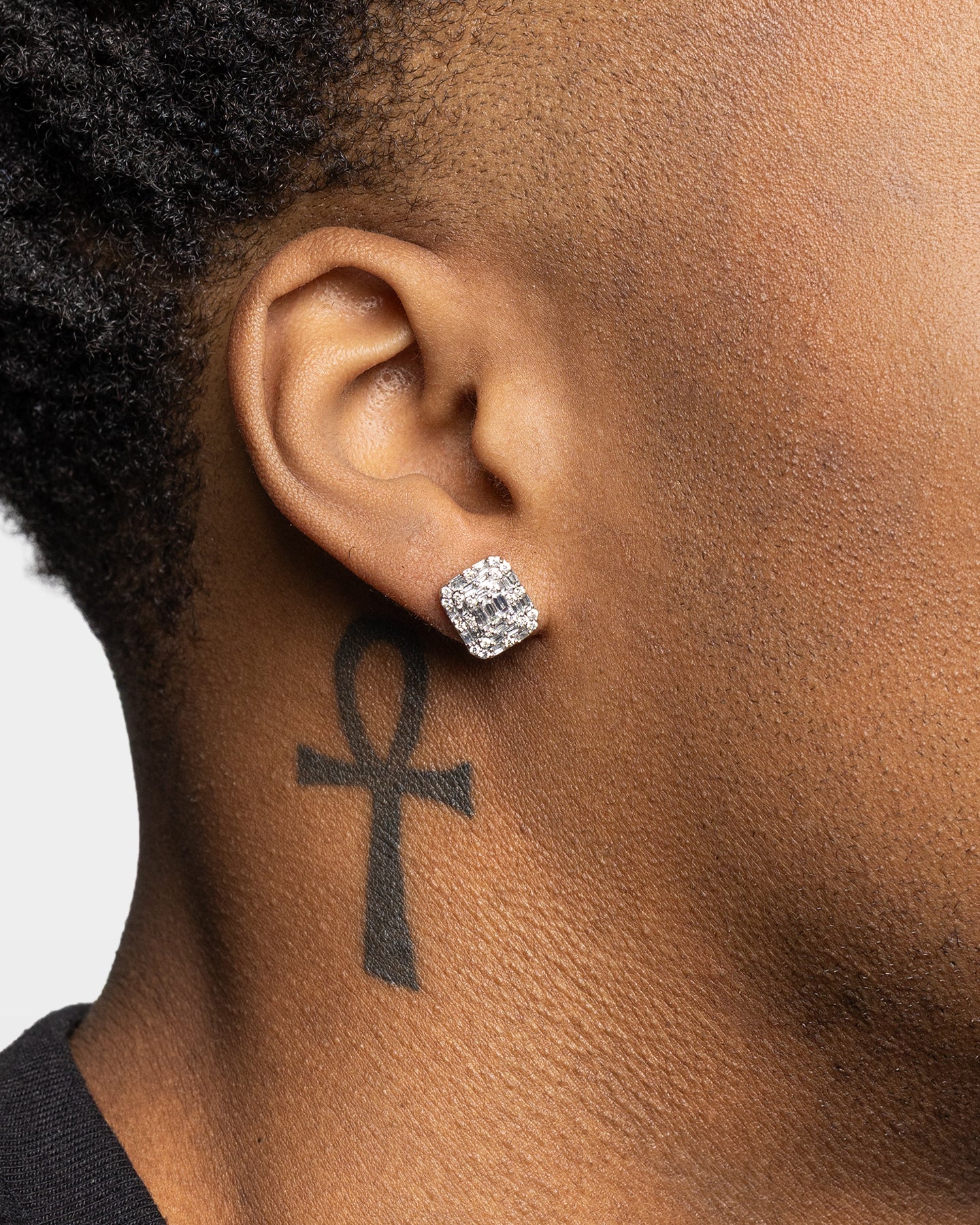 Rectangular Cluster Diamond Studs | The Ice Champ