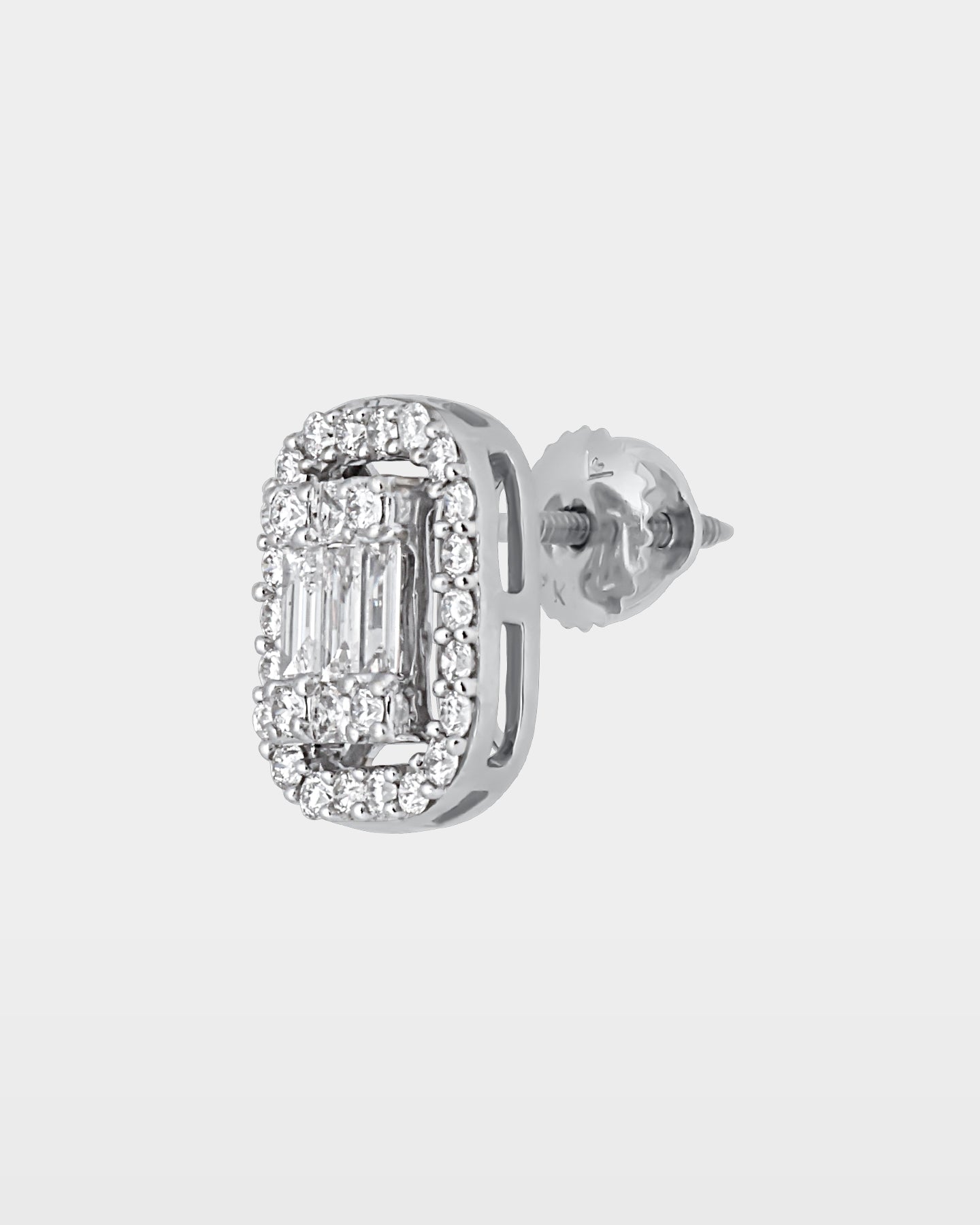 Rectangular Halo Diamond Studs | The Ice Champ Grapevine, Texas