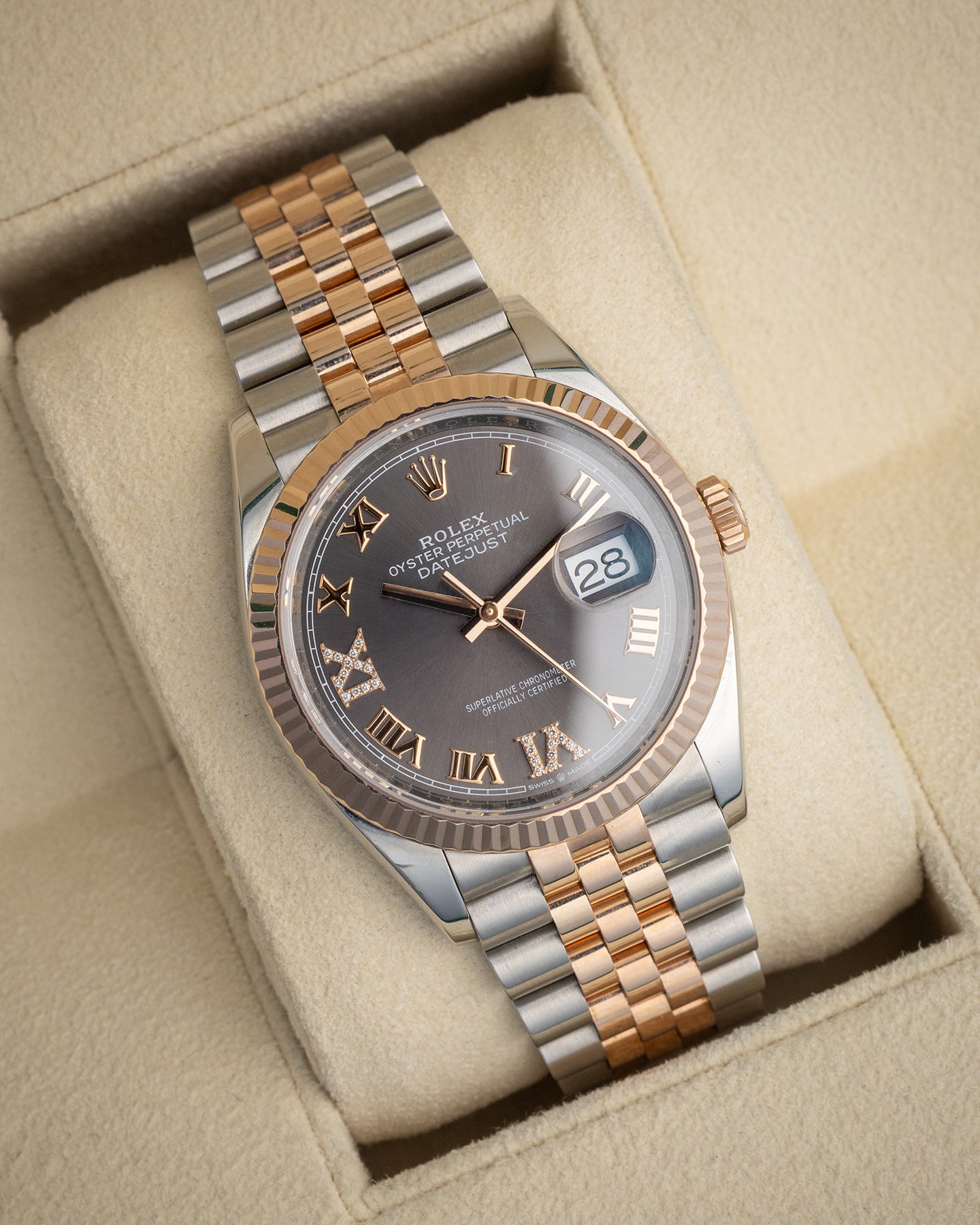 Rhodium Diamond Rolex Datejust 36 126231 | The Ice Champ Watches