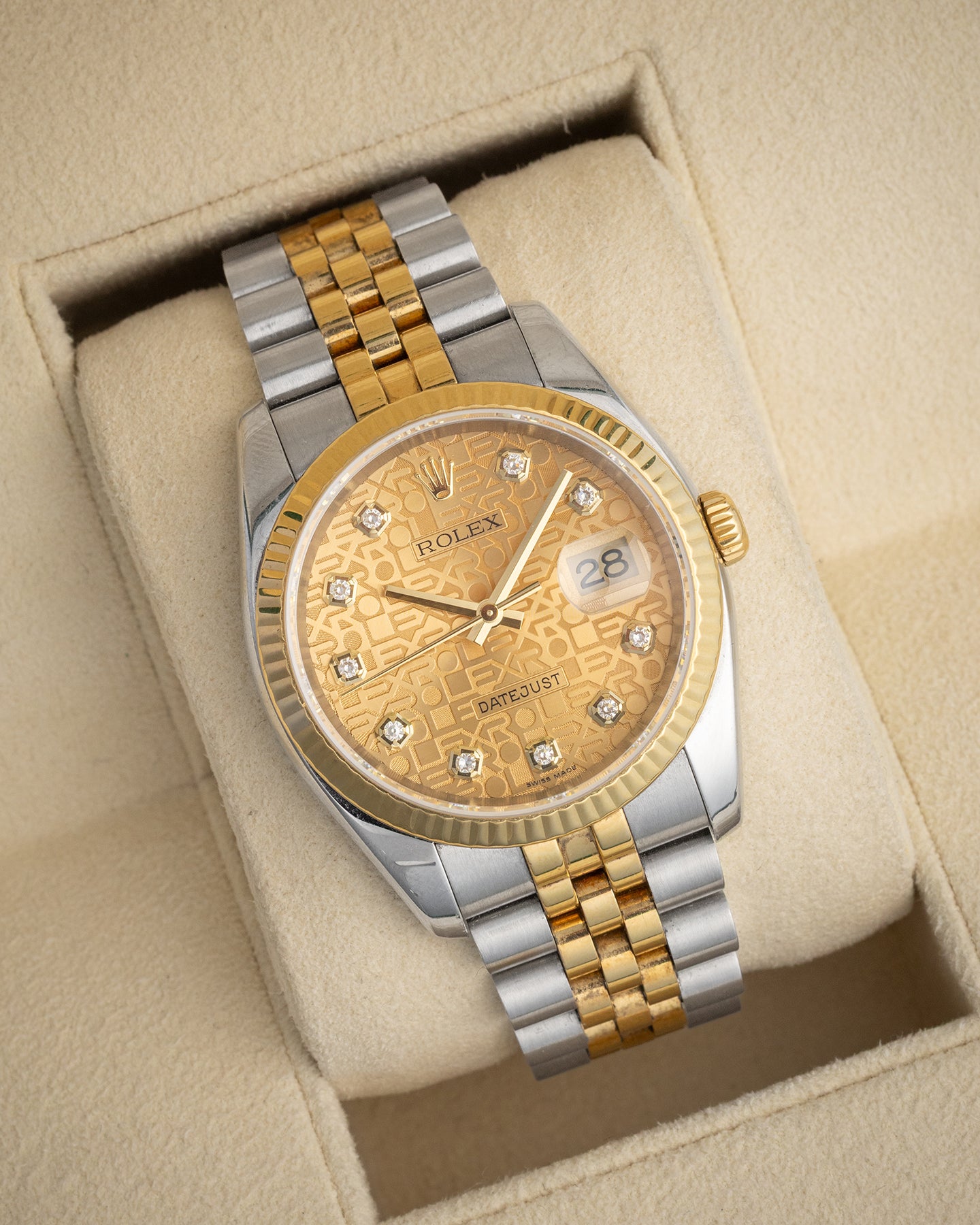 Rolex Datejust 36 Champagne Jubilee dial 116233 | The Ice Champ Dallas