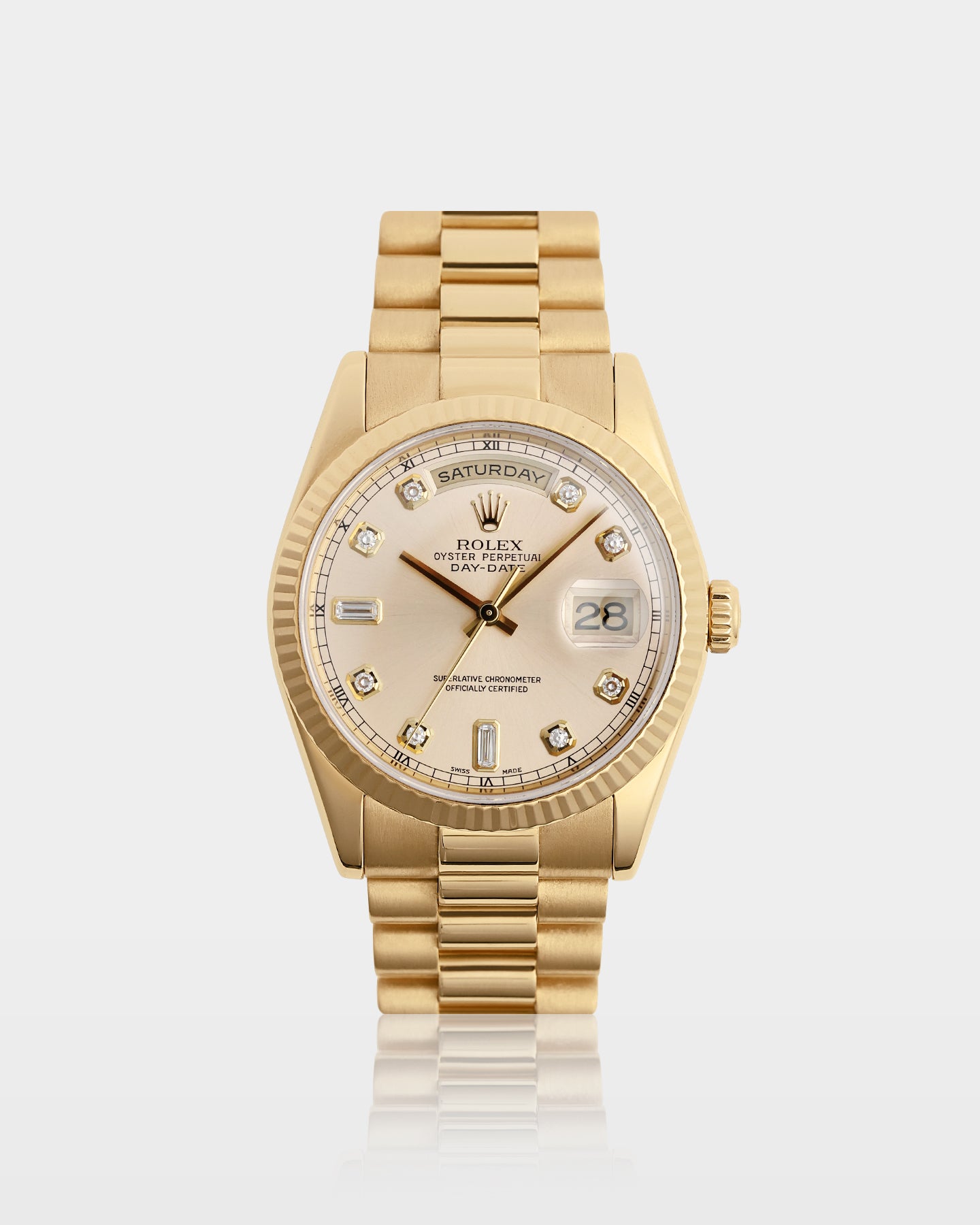 Champagne Diamond Rolex Day-Date 36 118238 | The Ice Champ Watches