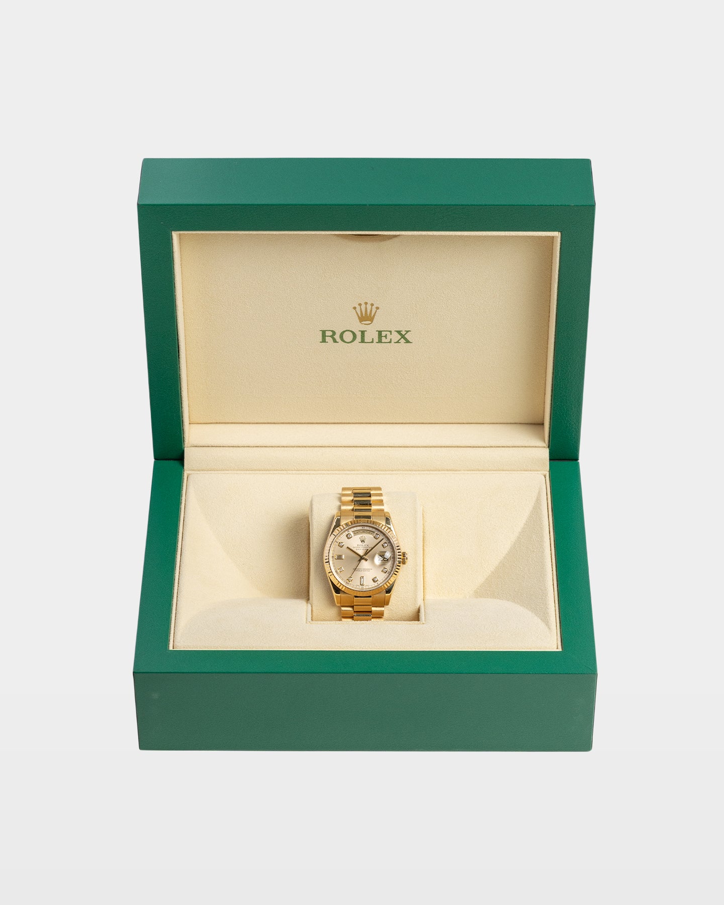 Champagne Diamond Rolex Day-Date 36 118238 | The Ice Champ Watches