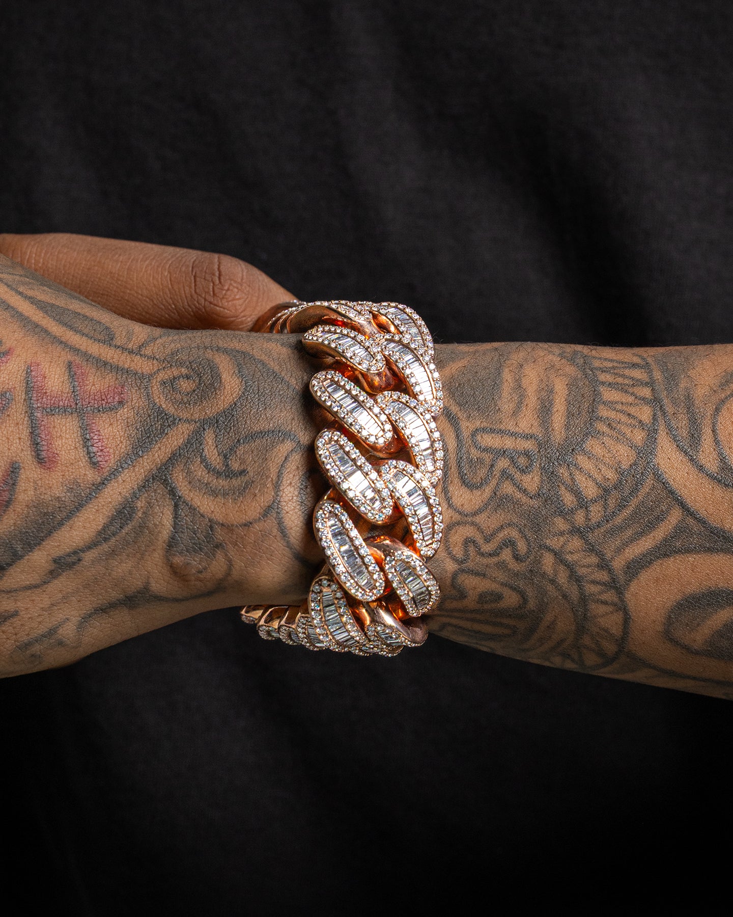 Gold Chunky Diamond Cuban Link Bracelet | The Ice Champ Jewelry