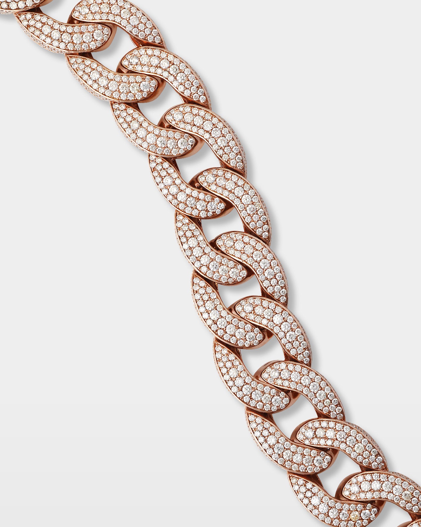 Rose Gold Diamond Cluster Cuban Link Bracelet | The Ice Champ Grapevine, TX