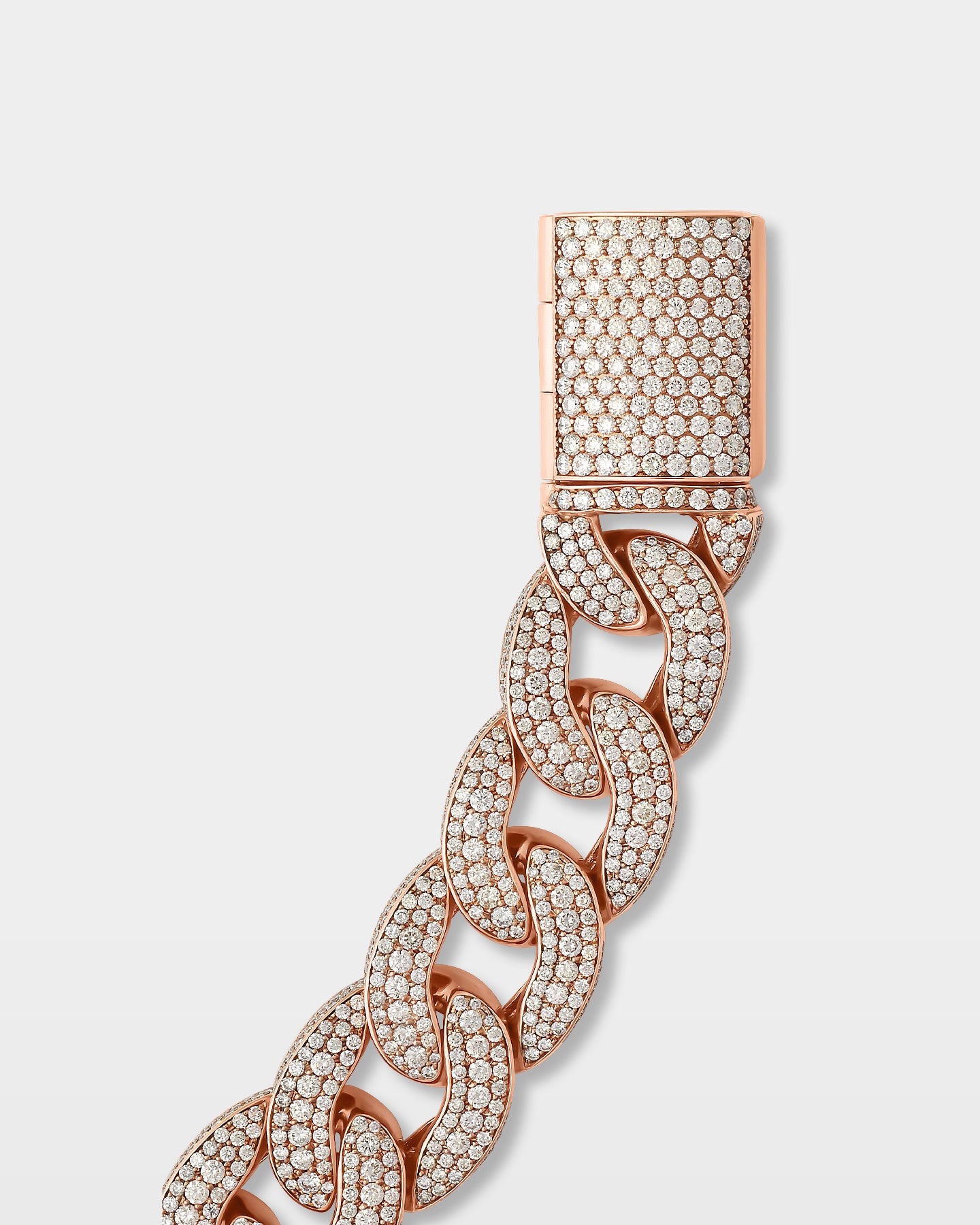 Rose Gold Diamond Cluster Cuban Link Bracelet | The Ice Champ Grapevine, TX