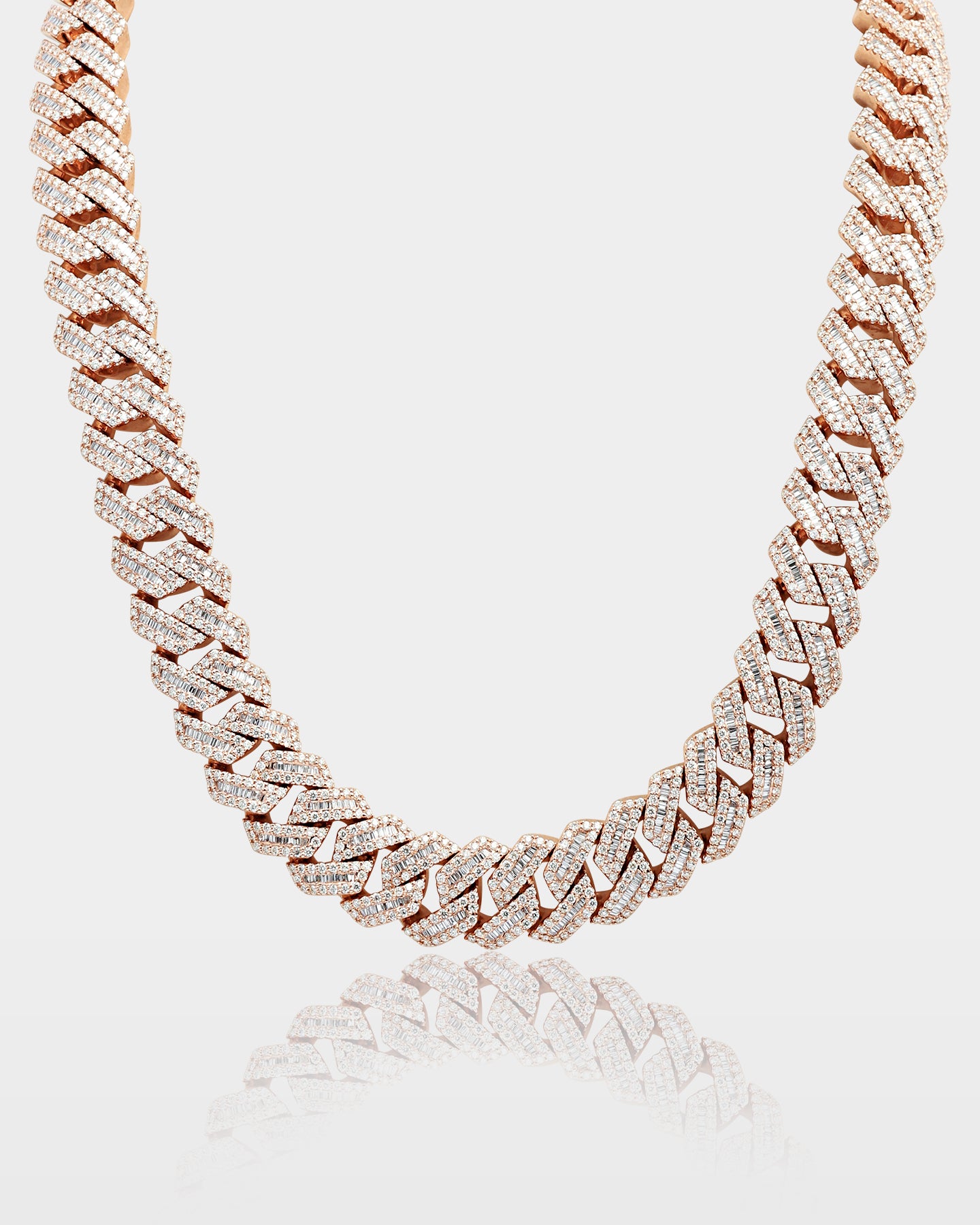 Rose Gold Diamond Cuban Link Chain 17MM | The Ice Champ Grapevine, TX