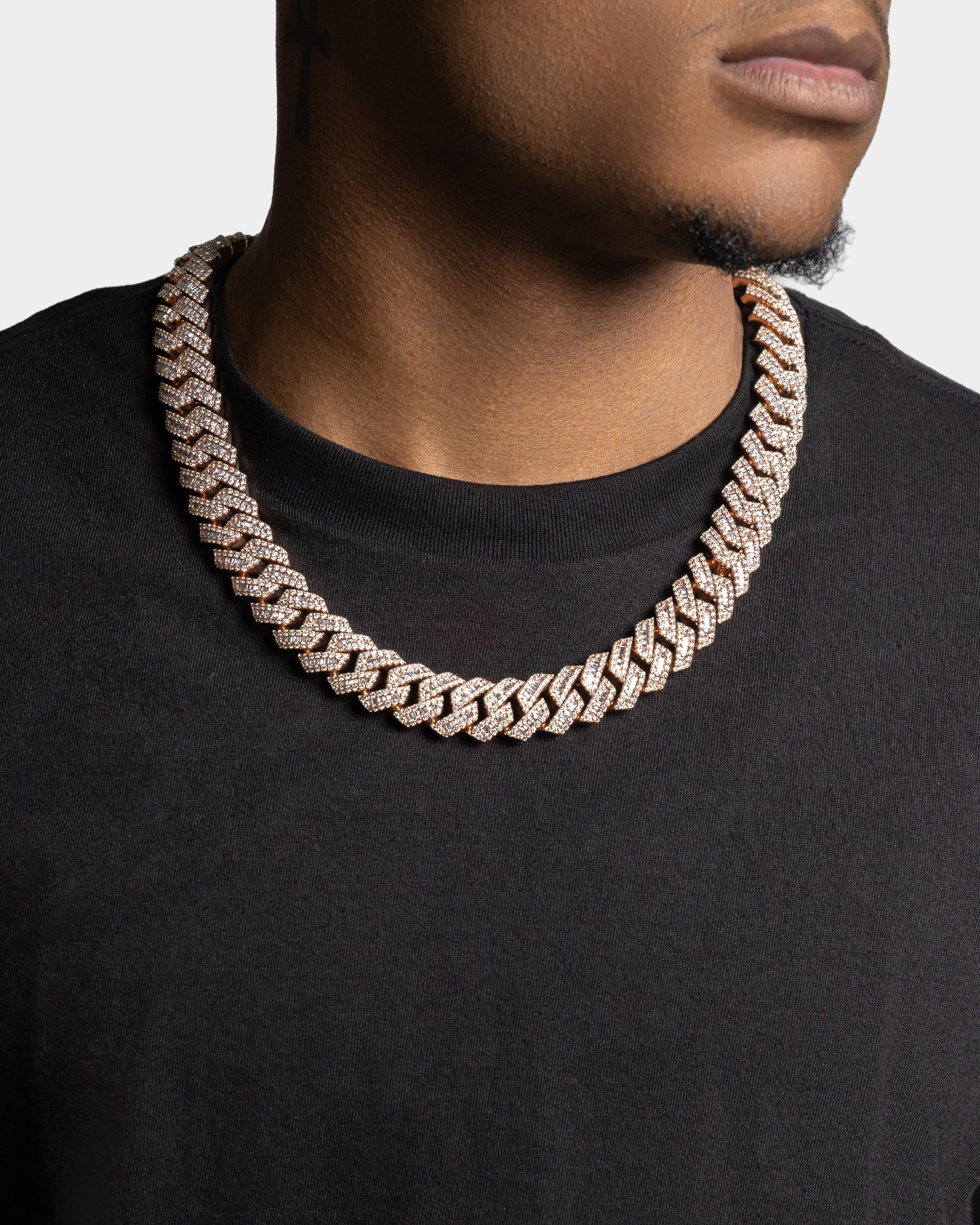 Rose Gold Diamond Cuban Link Chain 17MM | The Ice Champ Grapevine, TX