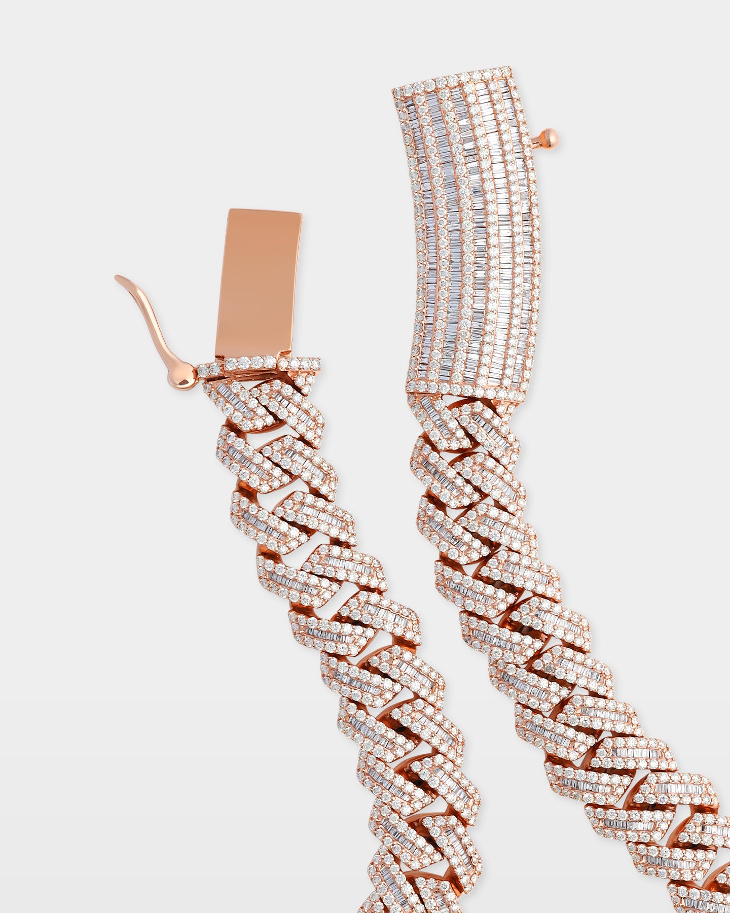 Rose Gold Diamond Cuban Link Chain 19MM | The Ice Champ Jewelry TX
