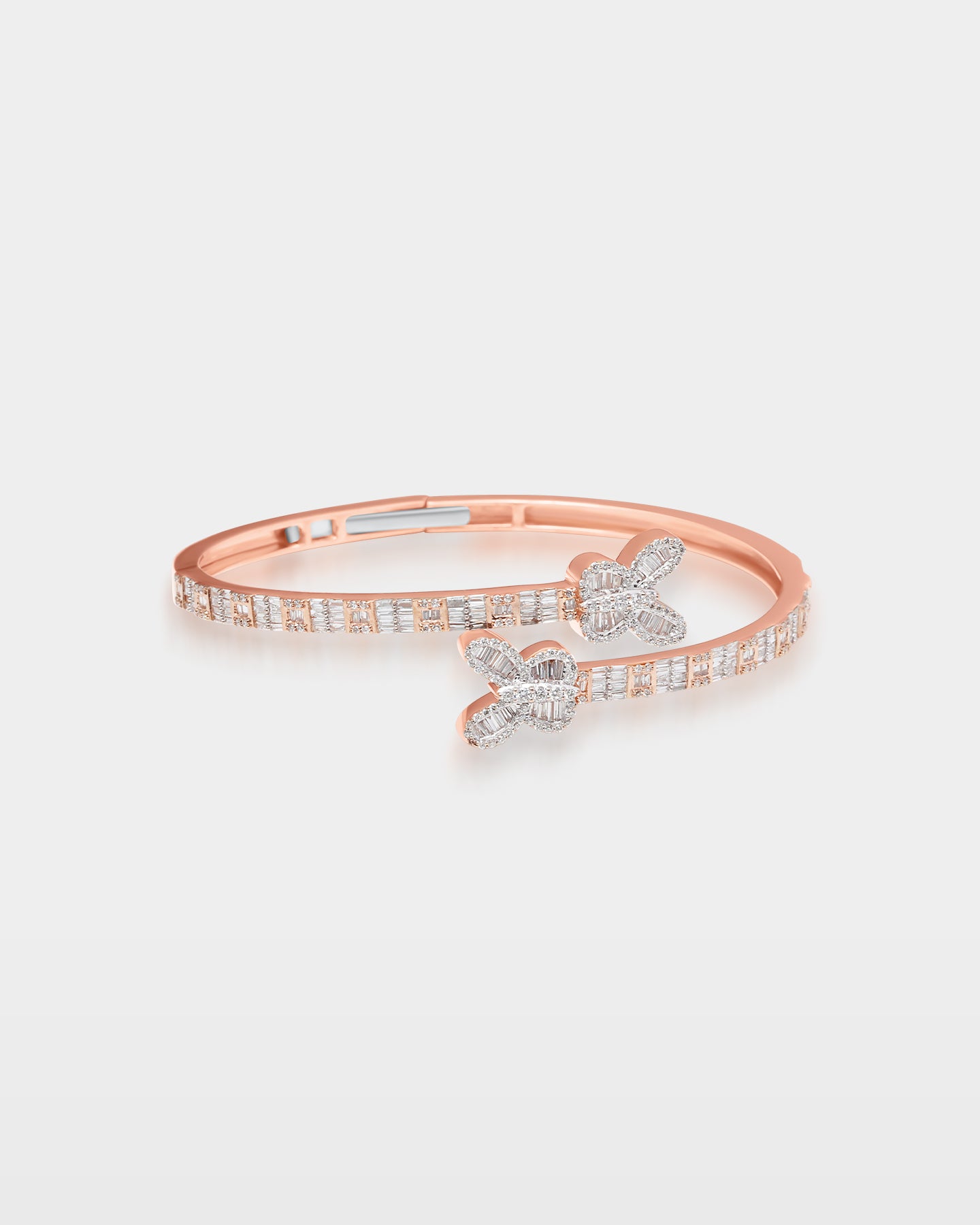 Gold Double Butterfly Diamond Bangle Bracelet | The Ice Champ Grapevine, Texas