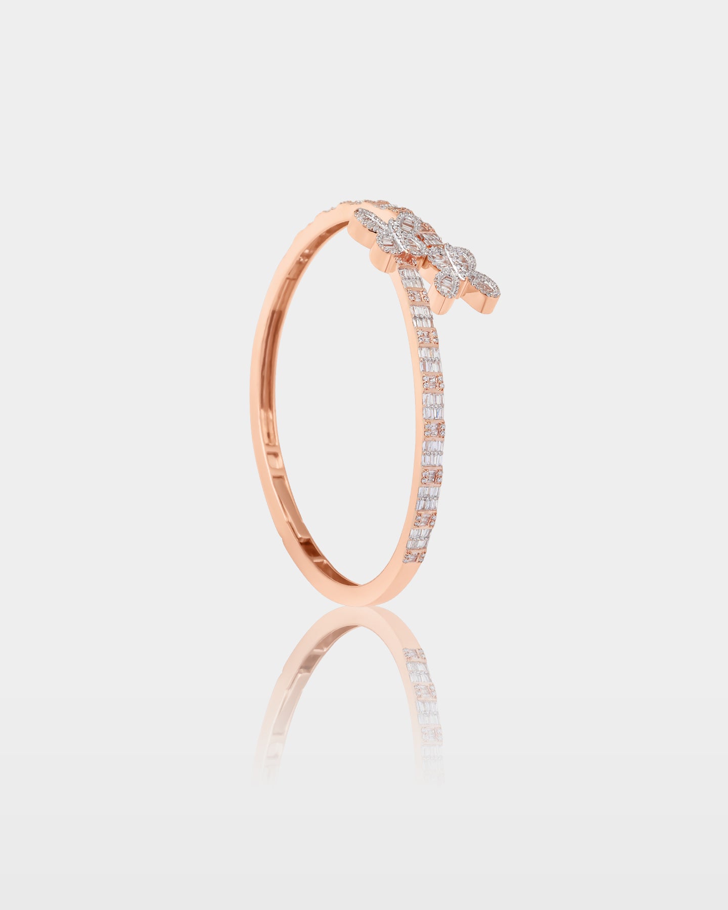 Gold Double Butterfly Diamond Bangle Bracelet | The Ice Champ Grapevine, Texas