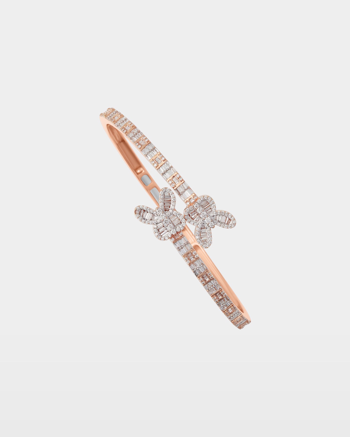 Gold Double Butterfly Diamond Bangle Bracelet | The Ice Champ Grapevine, Texas