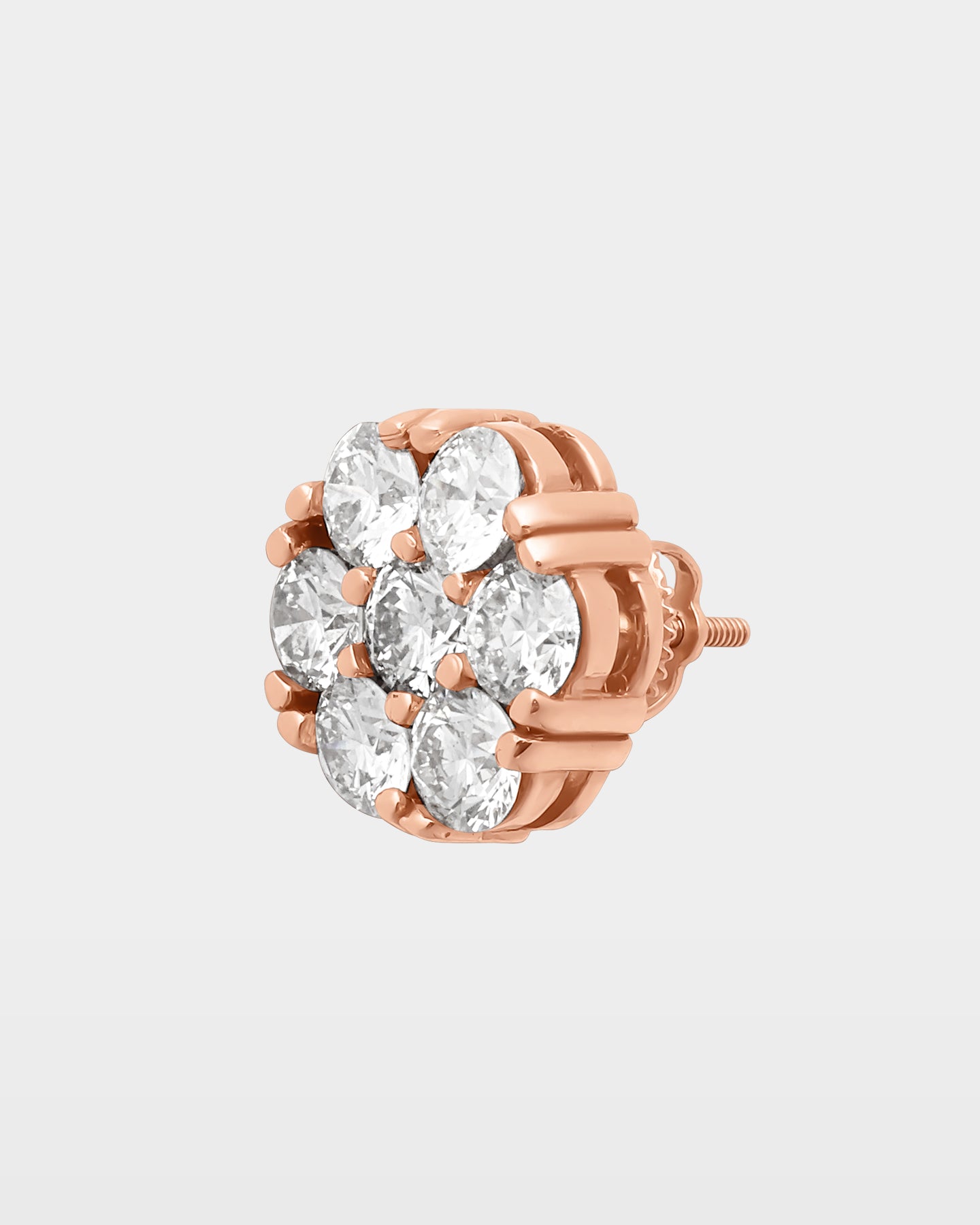 Flower Round Diamond Studs | The Ice Champ Custom Jewelry Dallas