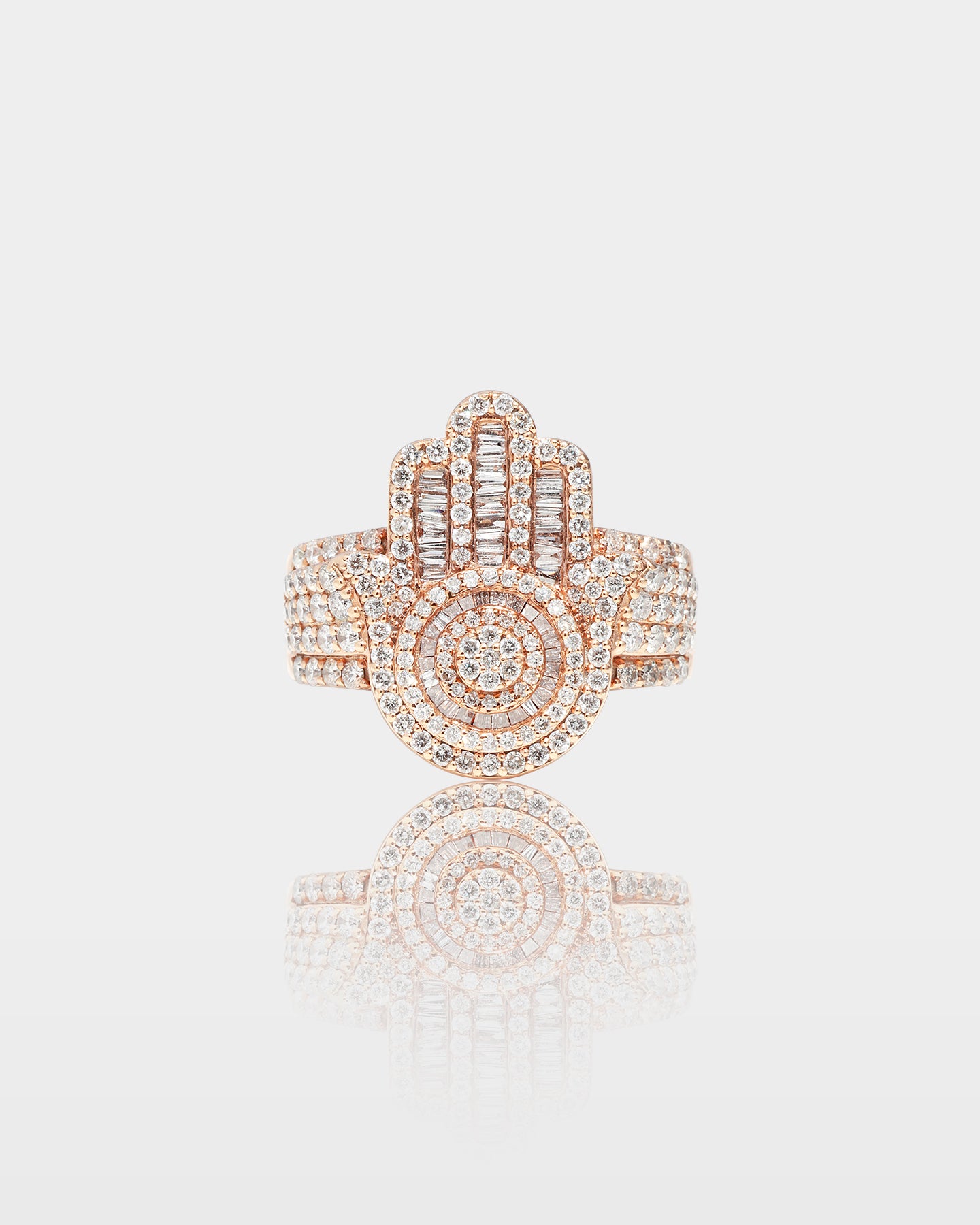 Gold Hamsa Hand Iced Ring for Men | The Ice Champ Jewelers Dallas