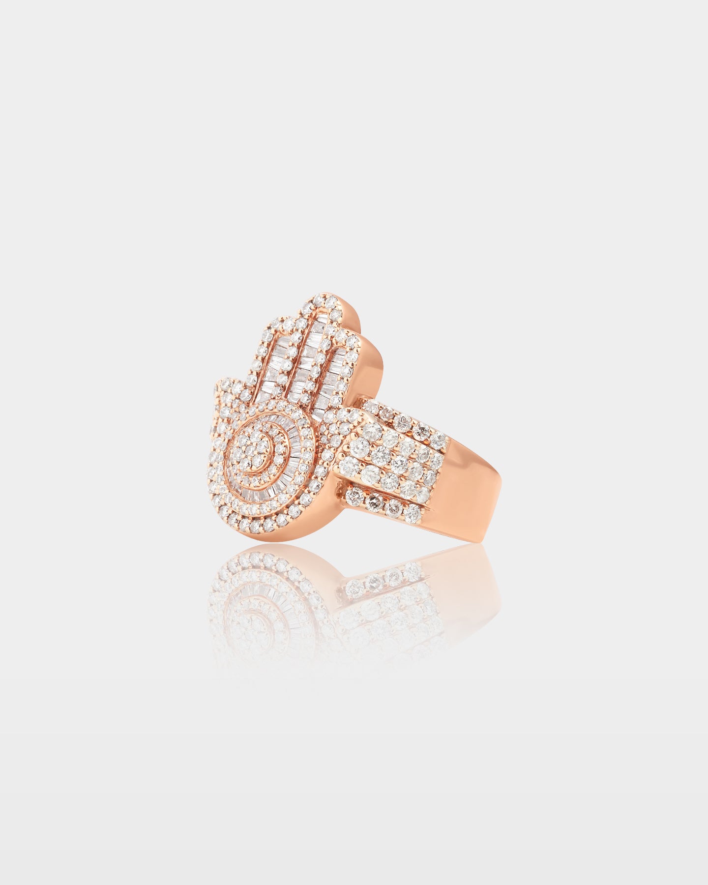 Gold Hamsa Hand Iced Ring for Men | The Ice Champ Jewelers Dallas