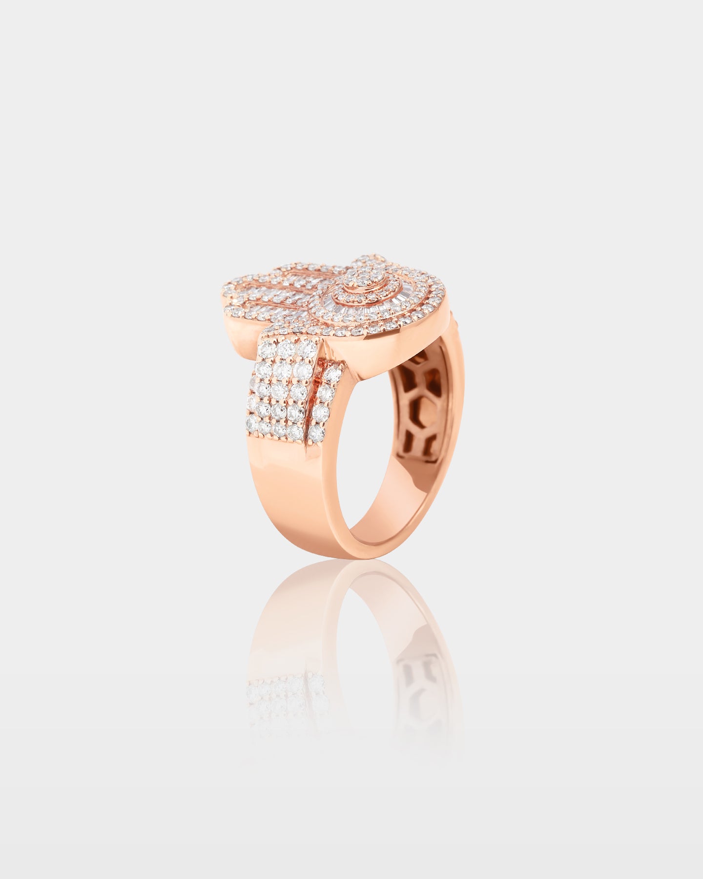 Gold Hamsa Hand Iced Ring for Men | The Ice Champ Jewelers Dallas