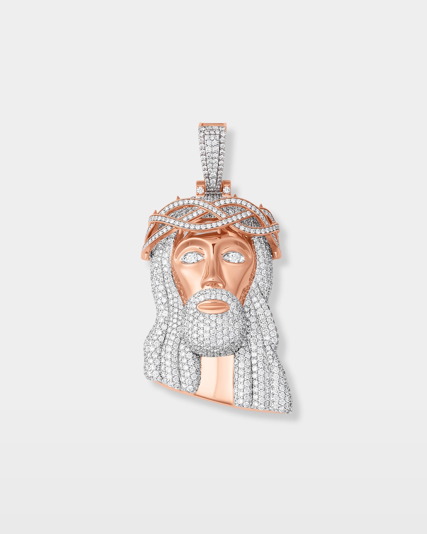 Rose Gold Jesus Diamond Pendant | Noah's Fine Watches DFW, TX