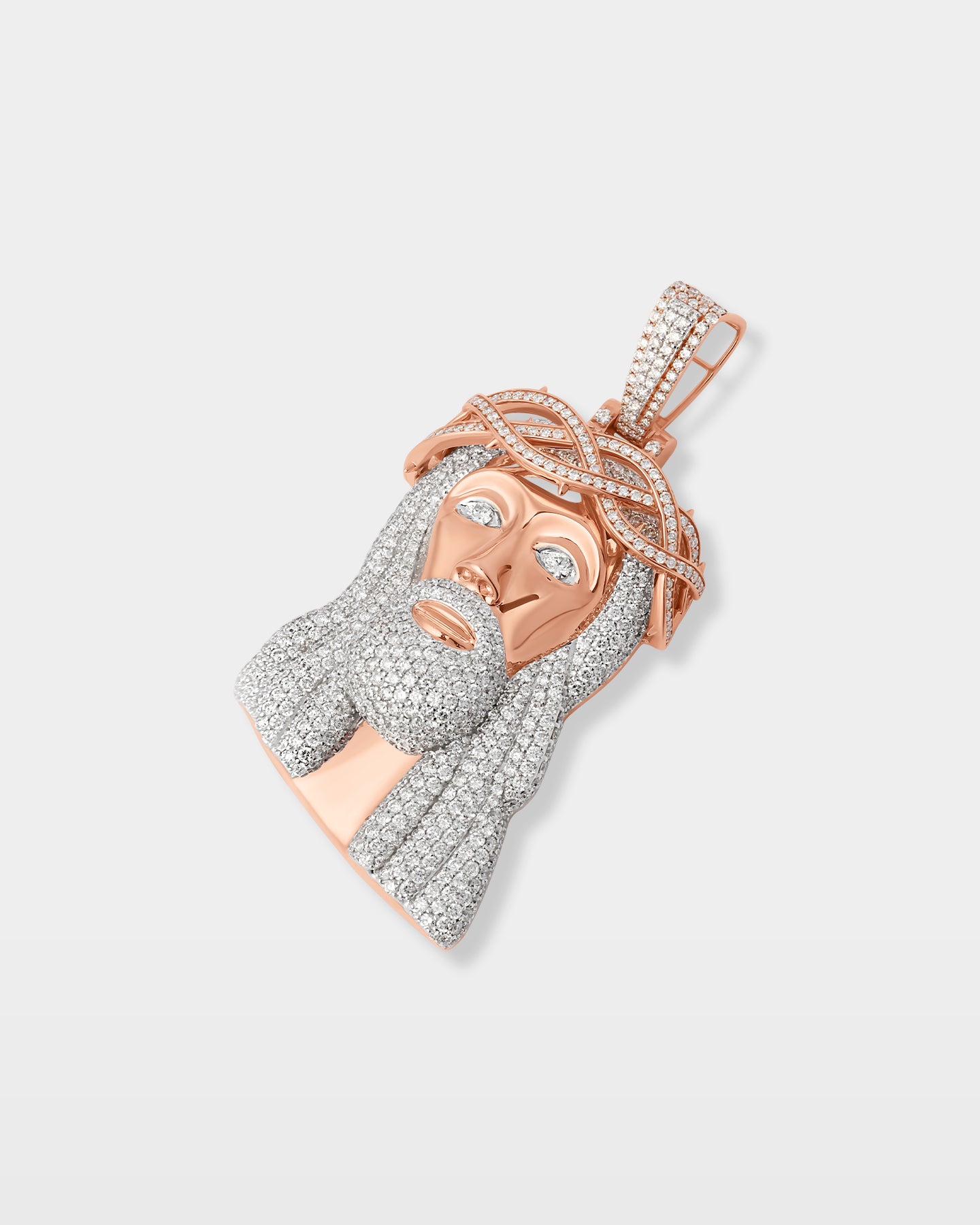 Rose Gold Jesus Diamond Pendant | Noah's Fine Watches DFW, TX
