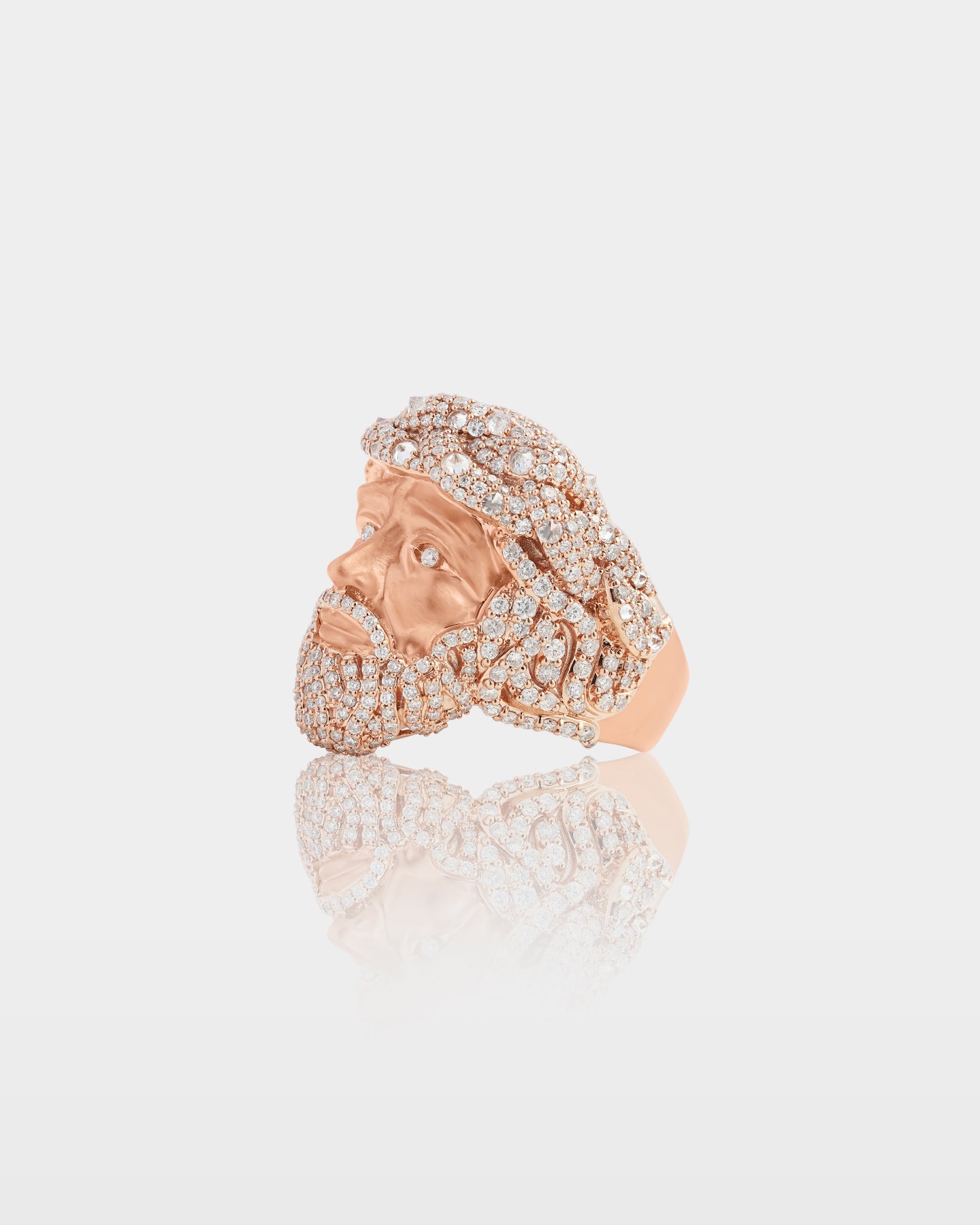 10K Gold Jesus Diamond Signet Ring | The Ice Champ USA