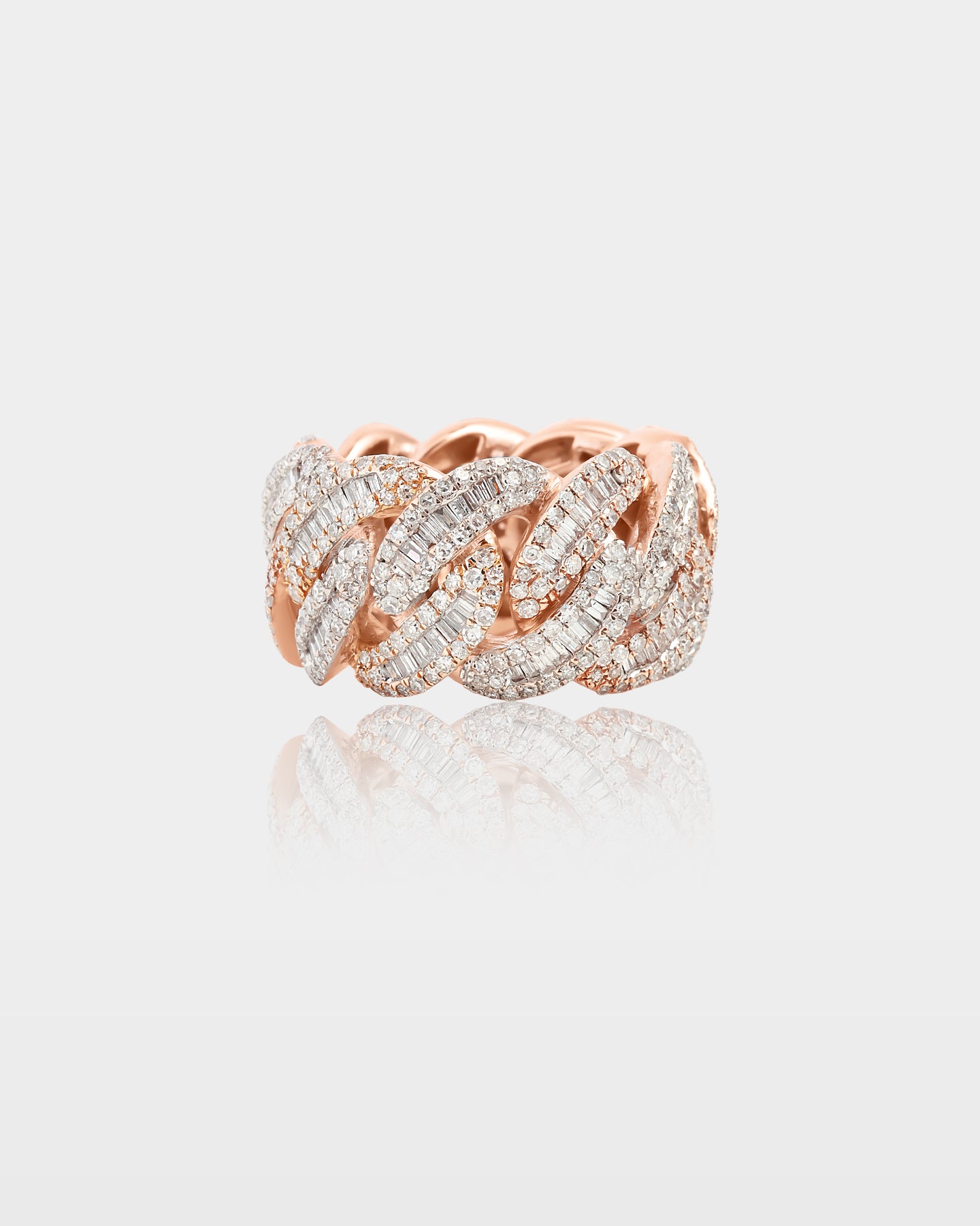 10k Gold Miami Cuban Link Diamond Ring | The Ice Champ Dallas