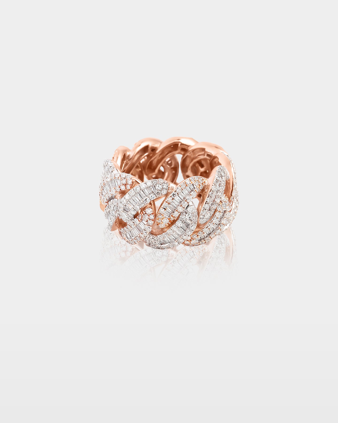 10k Gold Miami Cuban Link Diamond Ring | The Ice Champ Dallas