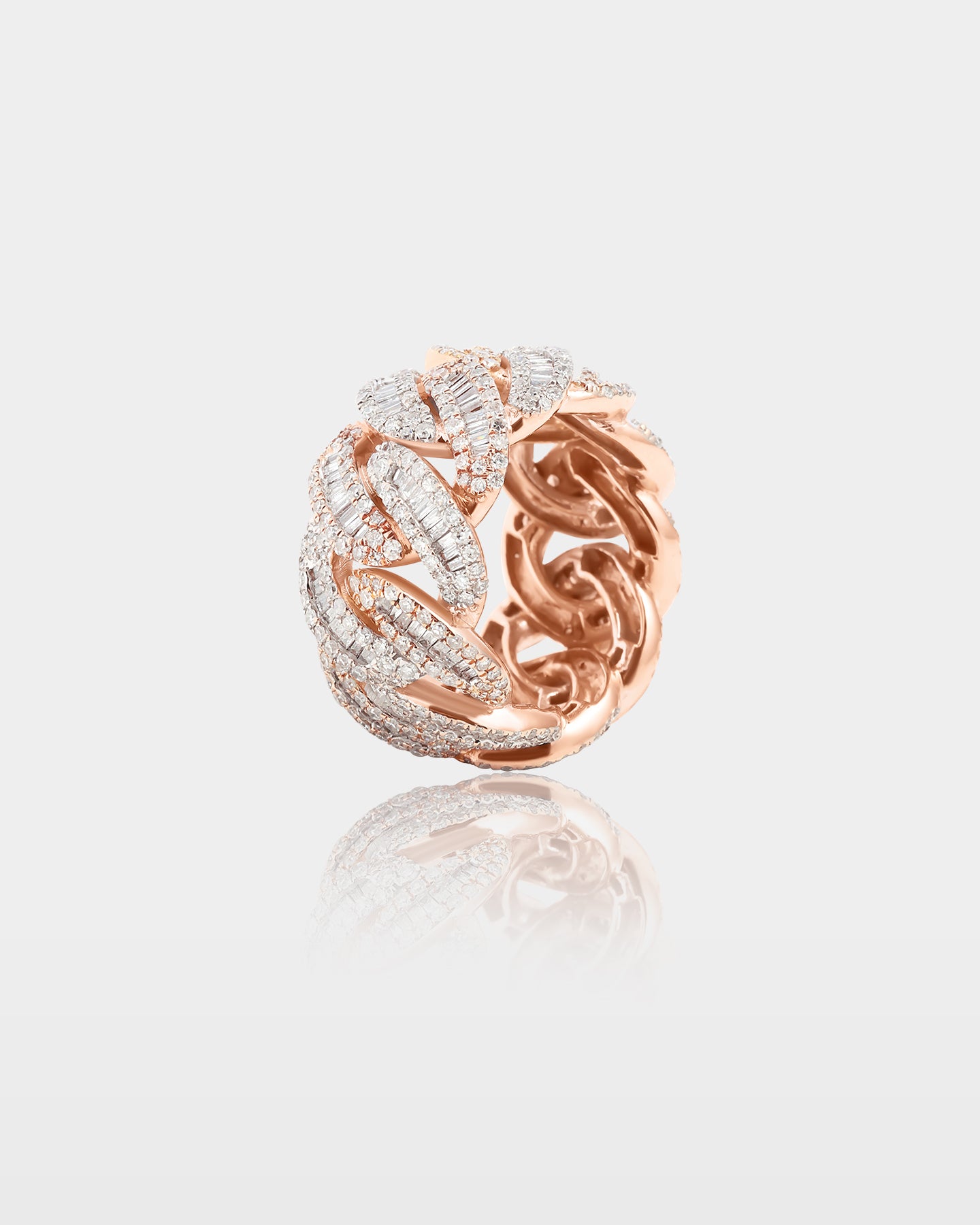 10k Gold Miami Cuban Link Diamond Ring | The Ice Champ Dallas