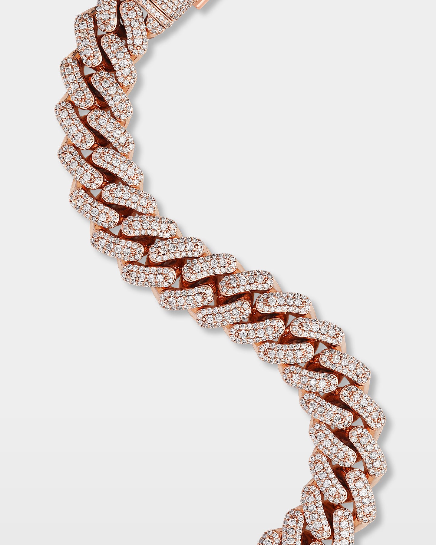 Rose Gold Pavé Diamond Cuban Link Bracelet | The Ice Champ Grapevine, TX